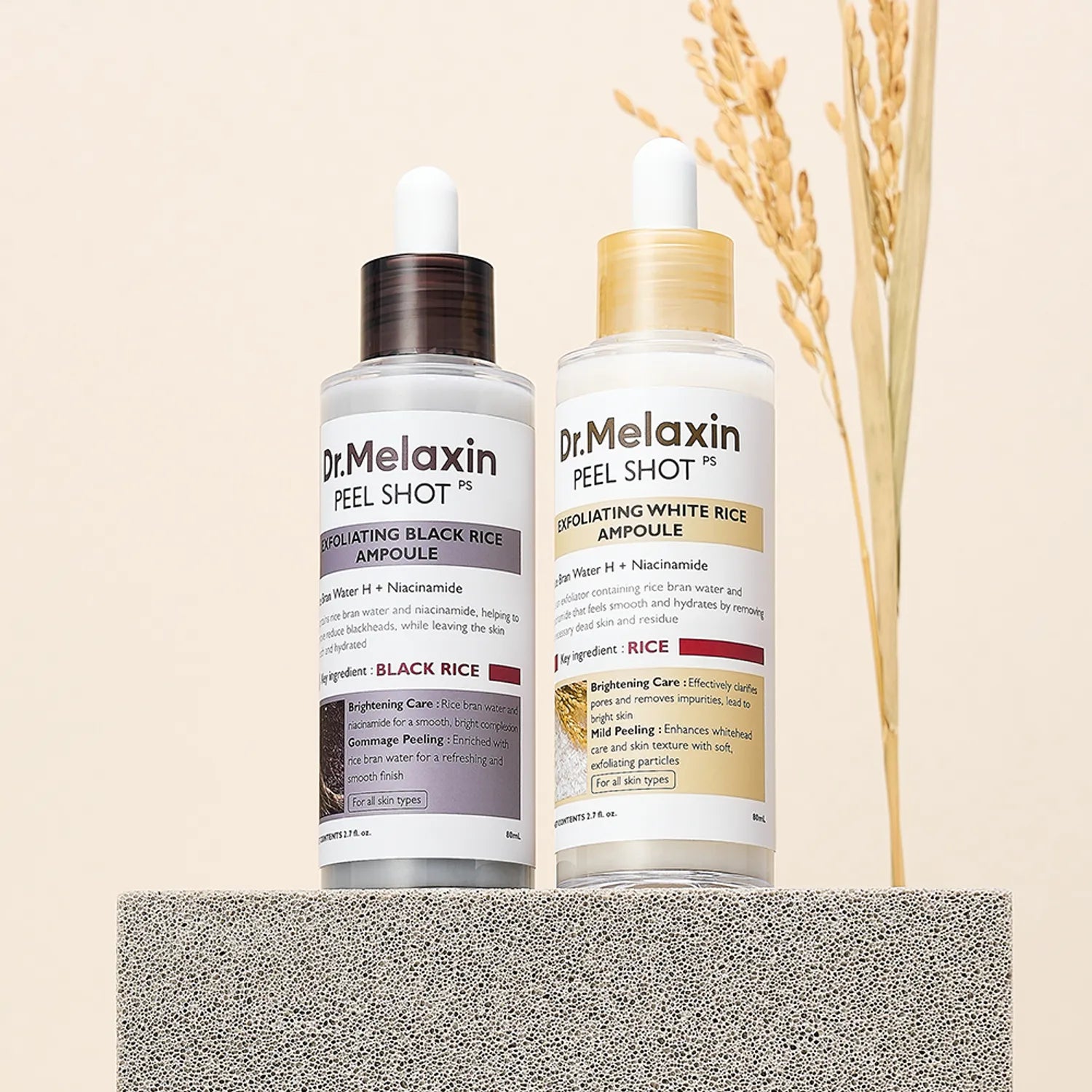 Dr.Melaxin Peel Shot Exfoliant White Rice Ampoule 80 ml
