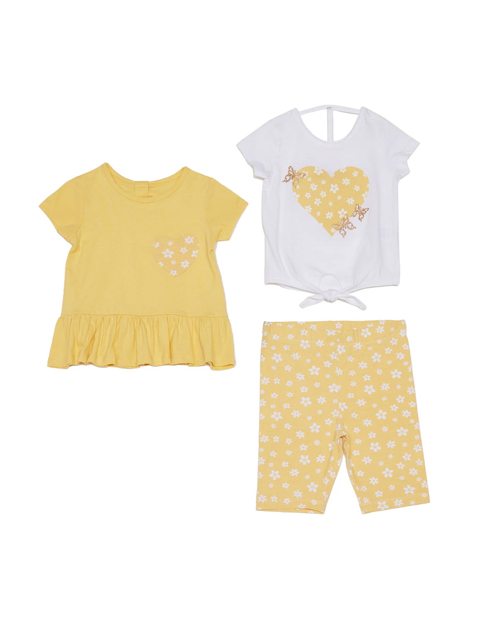 Girls printed T-shirt & bottoms 3 Piece set