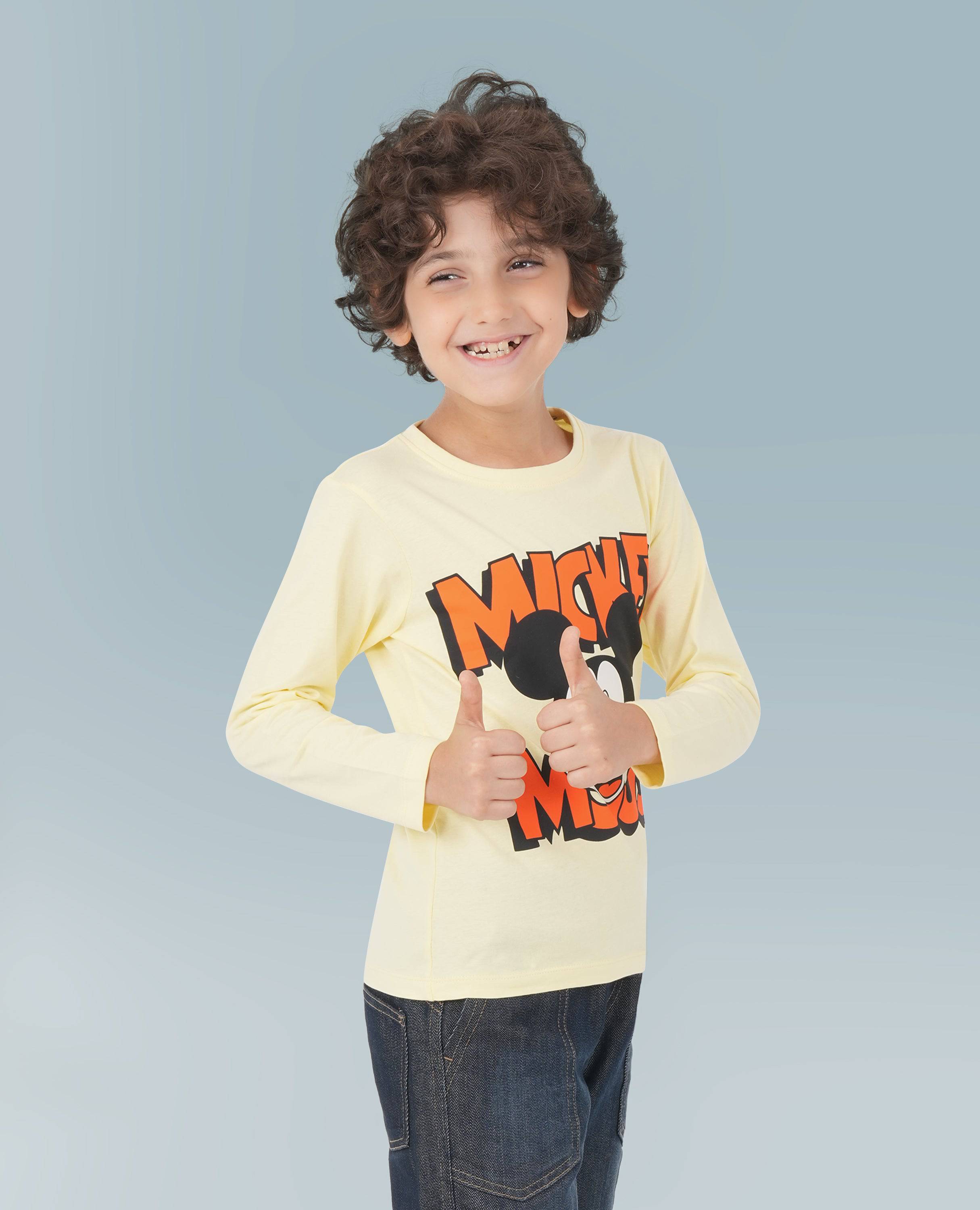 Finelook Mickey Mouse Boy's T-Shirt - 2 Piece Set