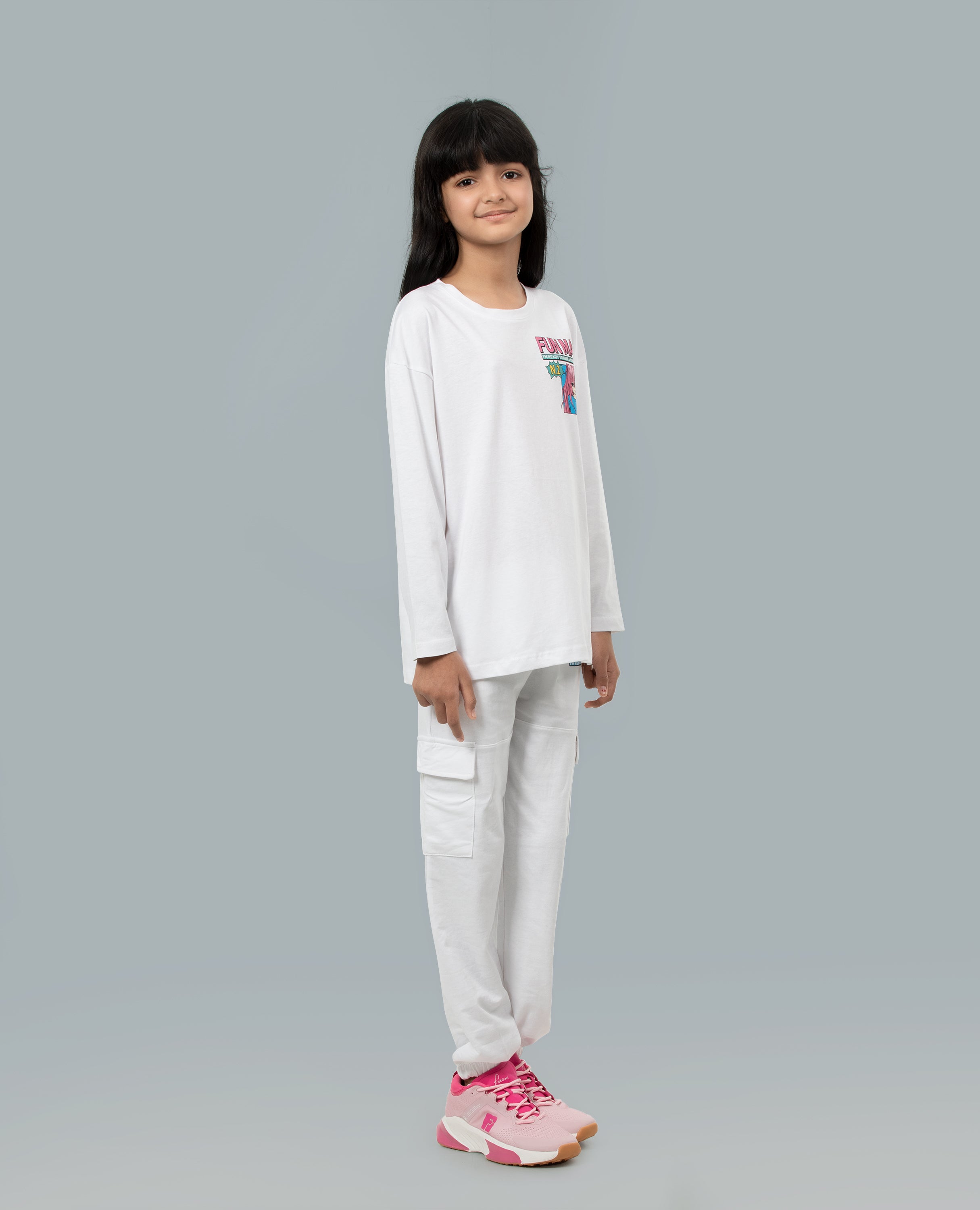 Girl's Anime Fun Mag Long Sleeve T-shirt & Bottom Set