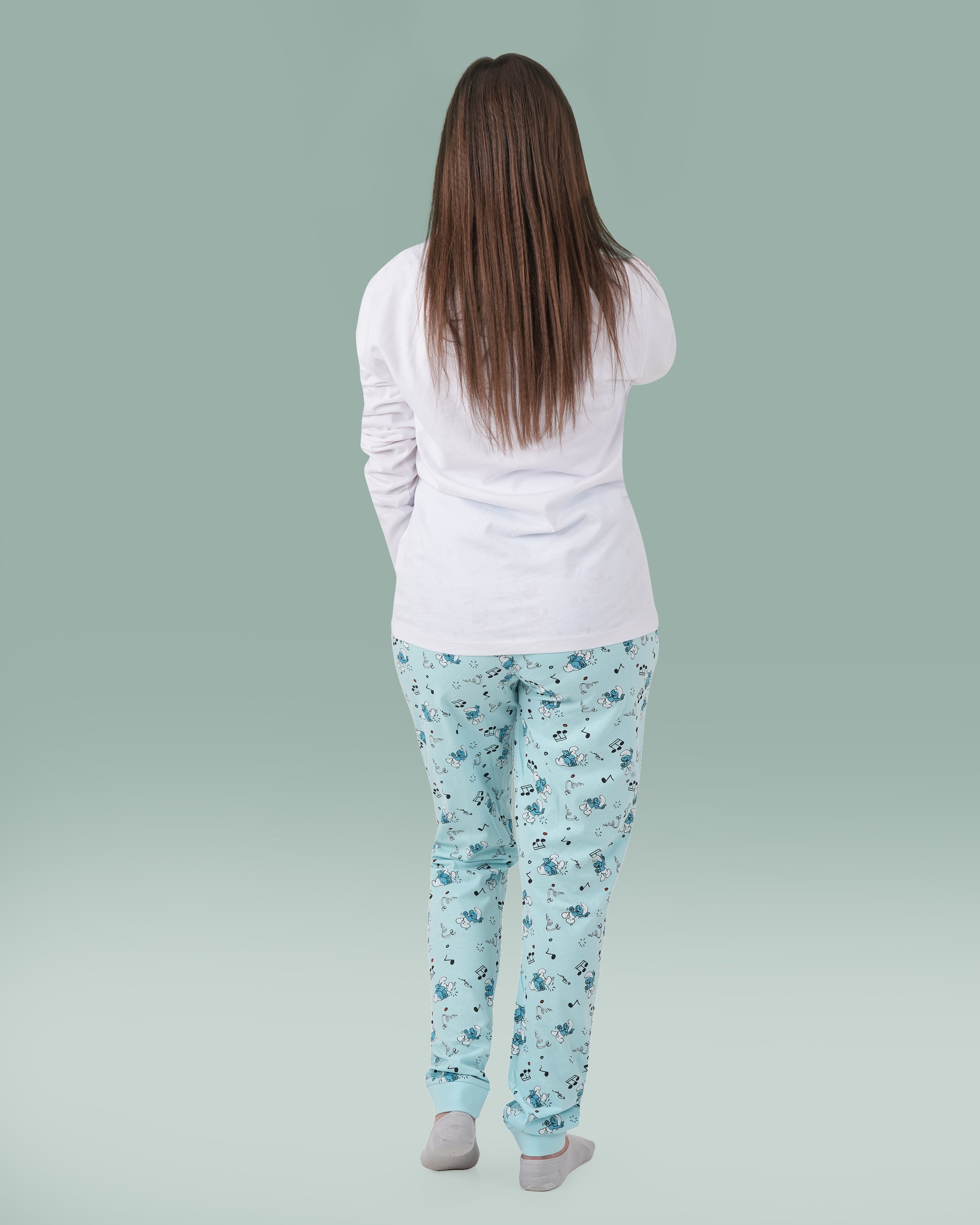 Women Smurfs Shirt and Trouser 2 pc Set - Finelook