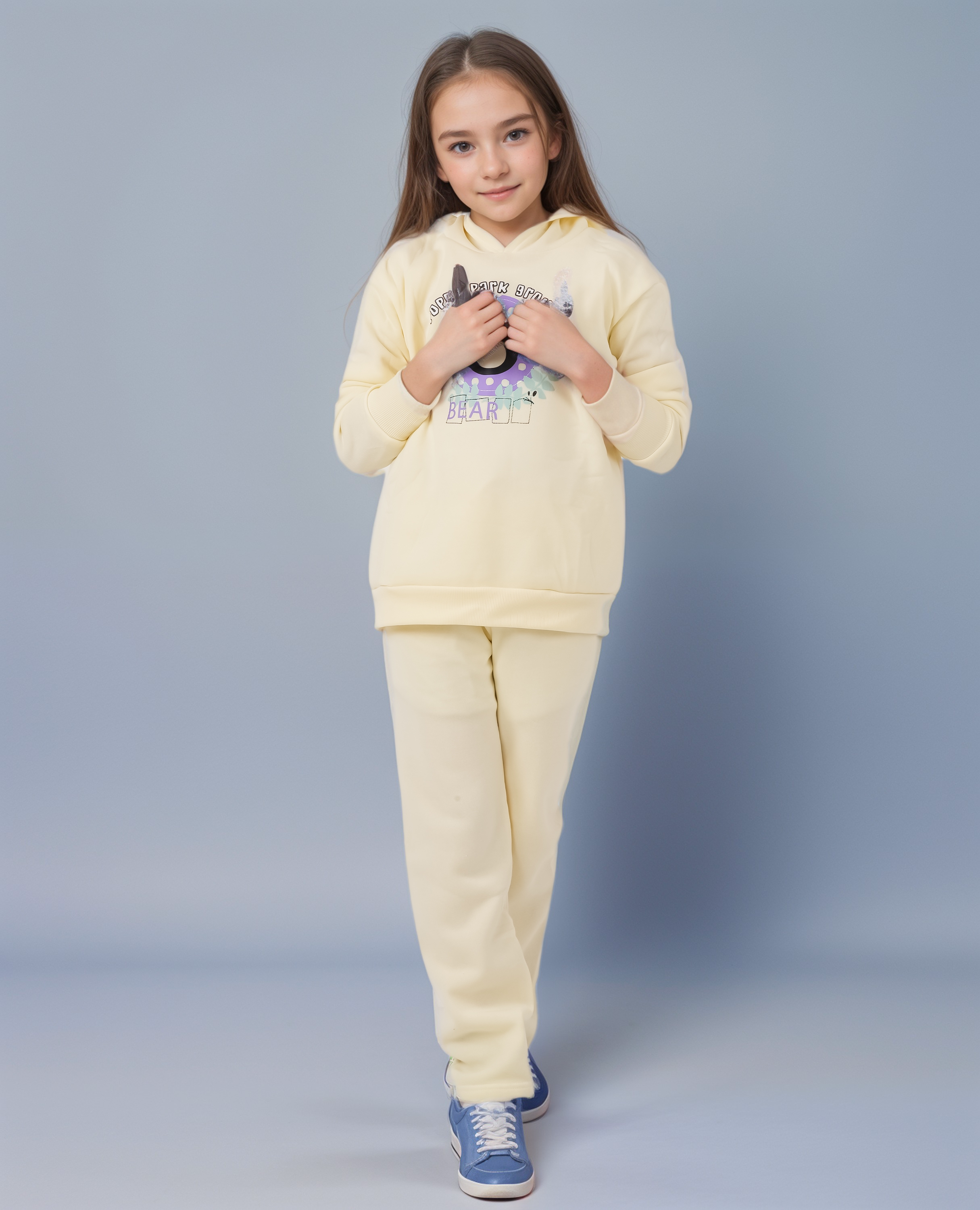 Girls Sweatshirt and Trouser Set - FineLook