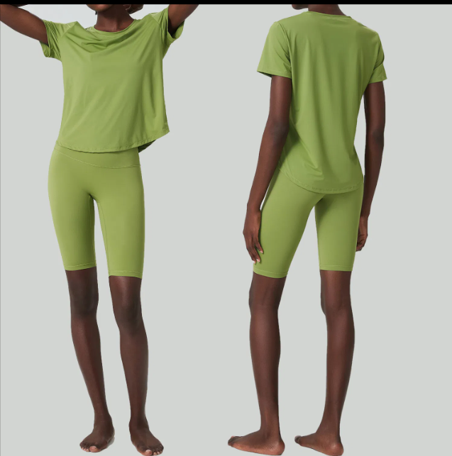 Womens Shirt and Shorts 2 pc Sports clothing set.