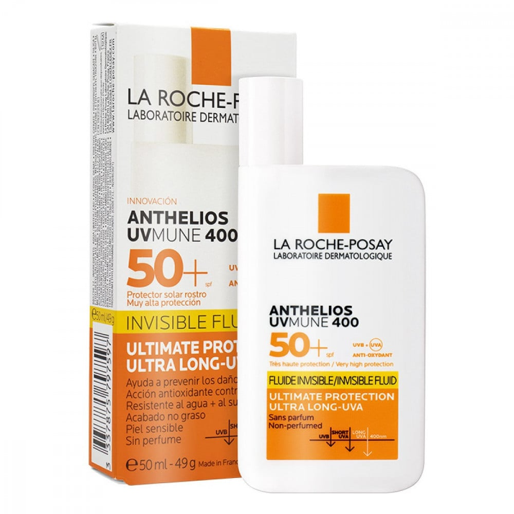 La Roche-Posay Anthelios UVMune 400 Oil Control Invisible Fluid Sunscreen SPF 50+ for Oily Skin 50ml
