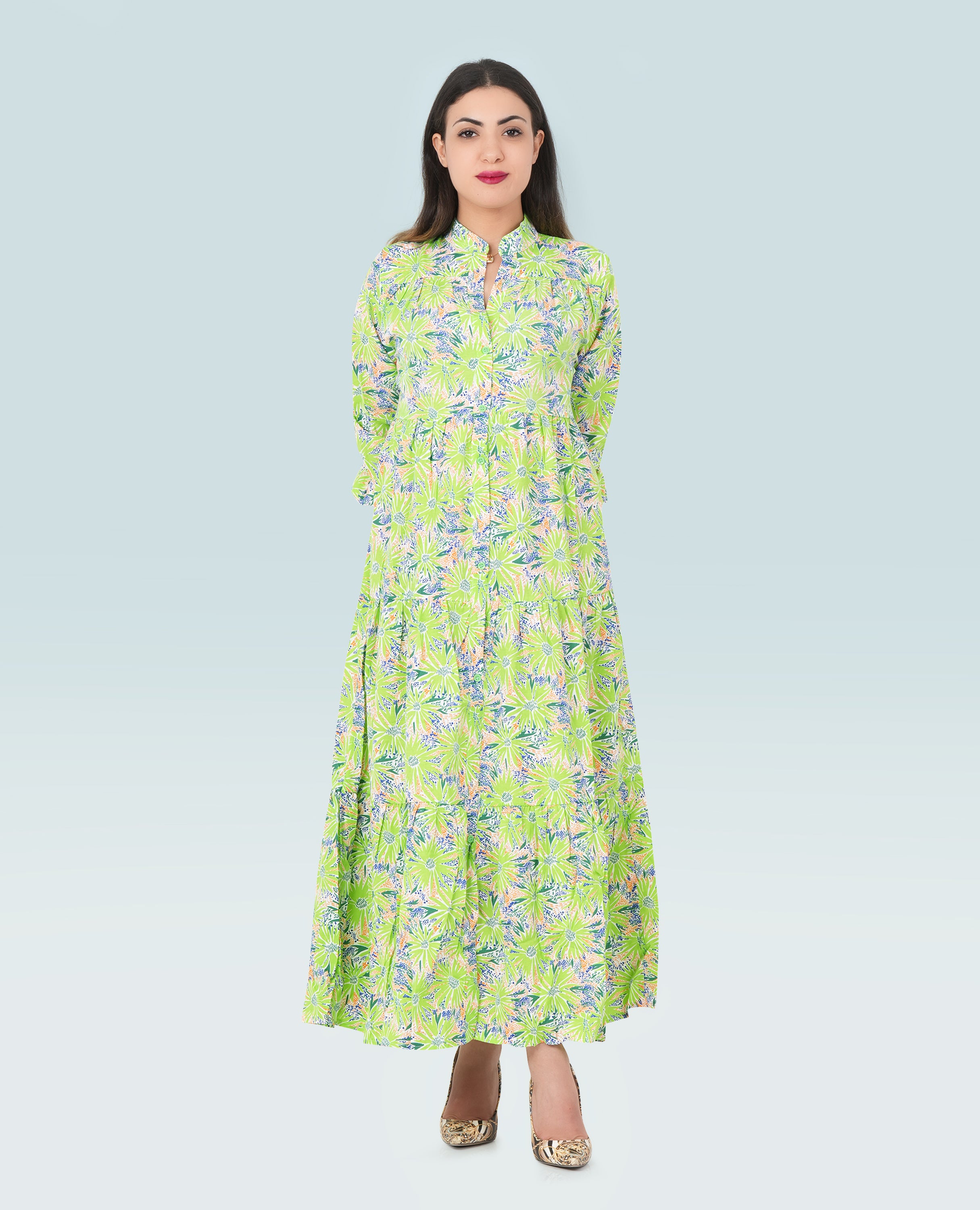 Floral Button Down Dress for Women - Finelook