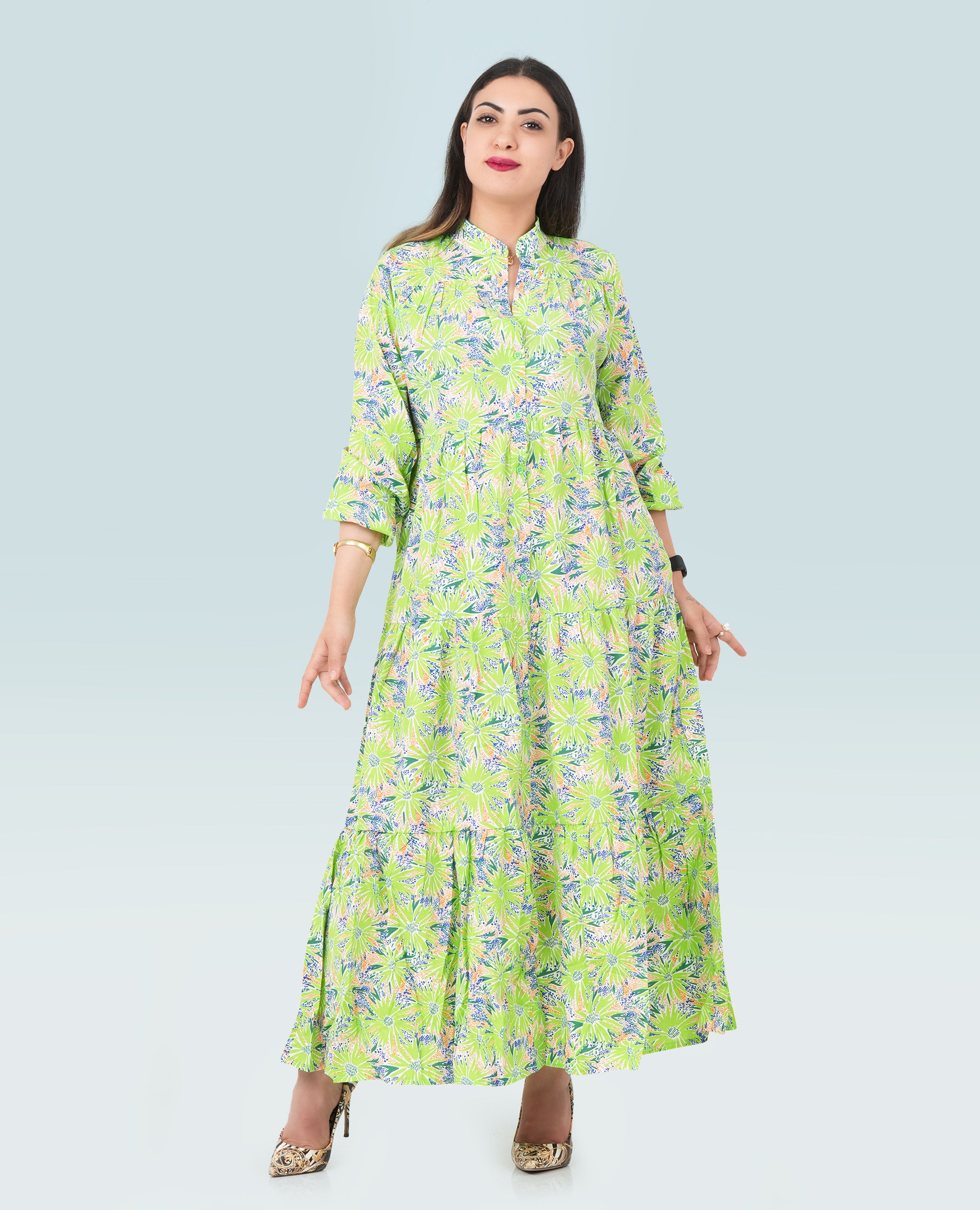 Floral Button Down Dress for Women - Finelook - FineLook