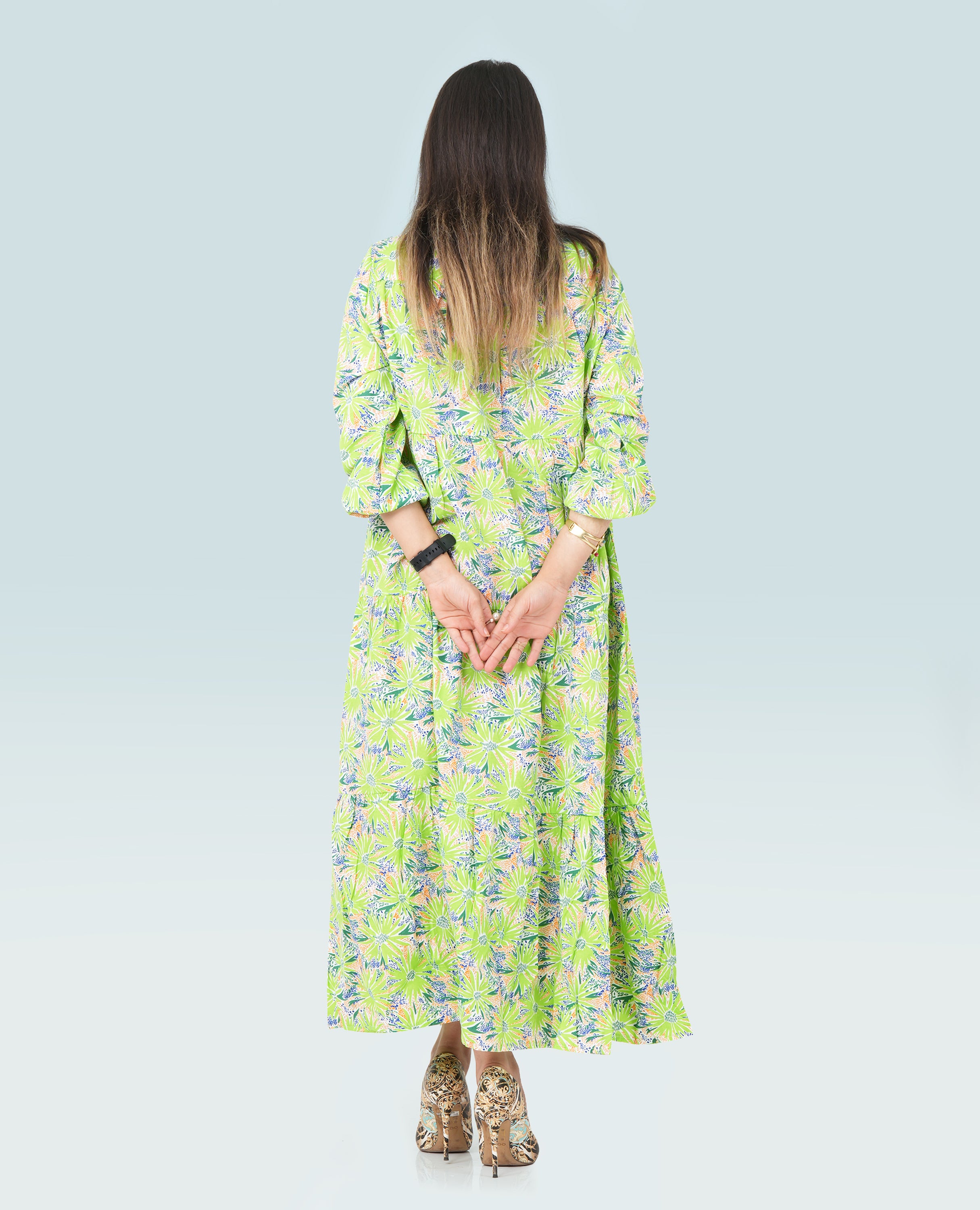 Floral Button Down Dress for Women - Finelook