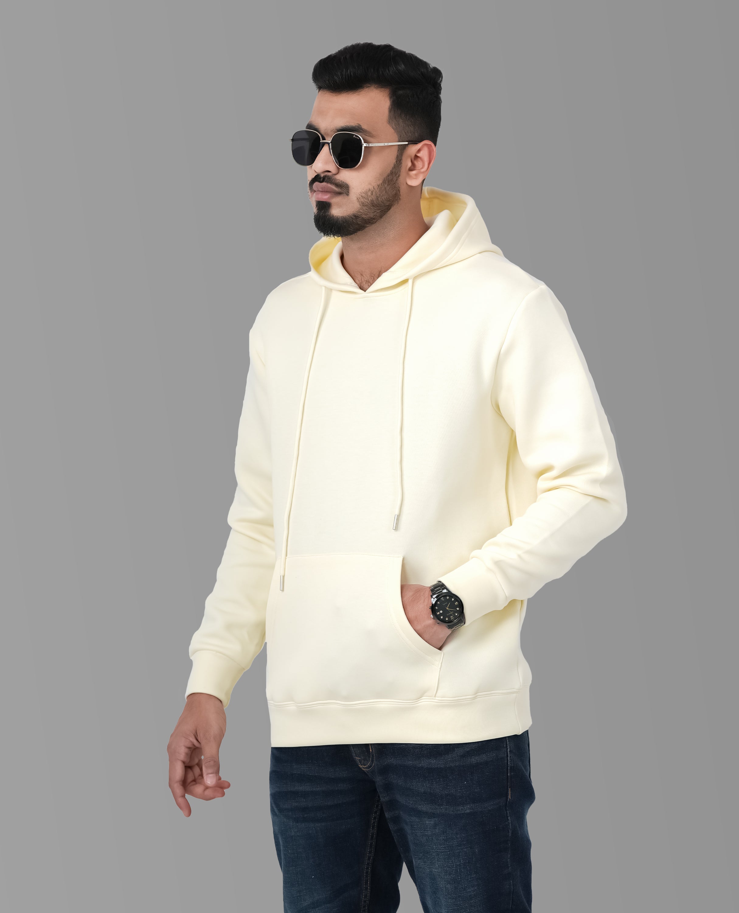 Men's Solid Sweatshirt - GOLD MOUR