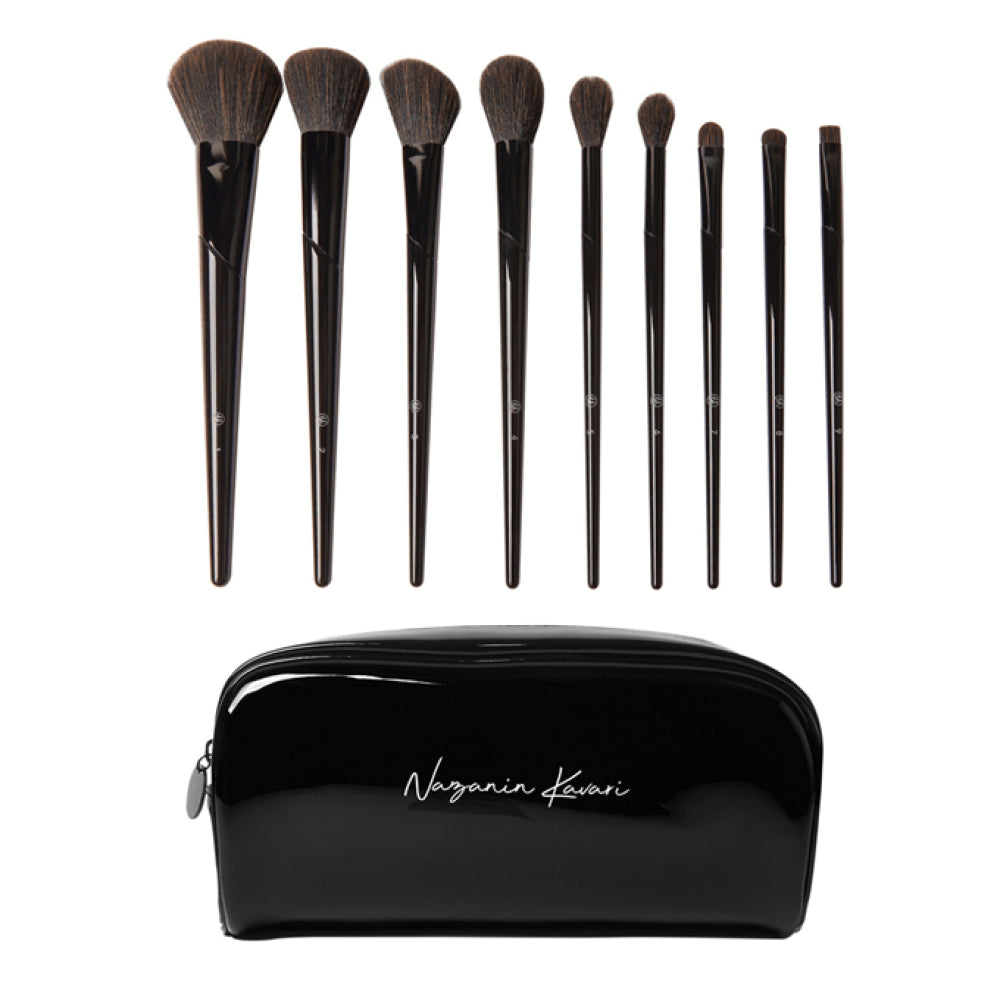 BH Cosmetics Nazanin Kavari Makeup Brush Set - 9 Pieces.
