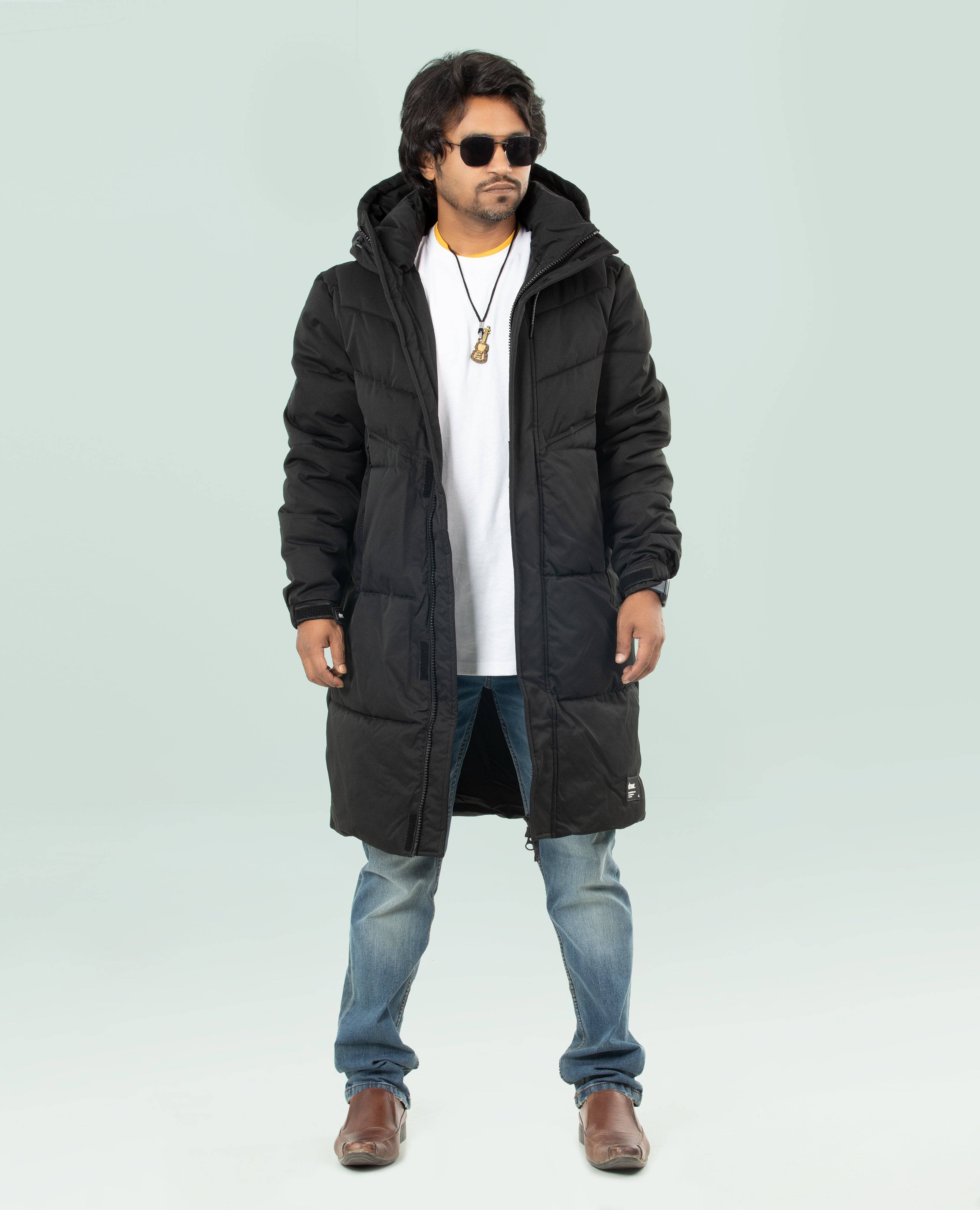 Men's Long Puffer Jacket - Finelook - FineLook