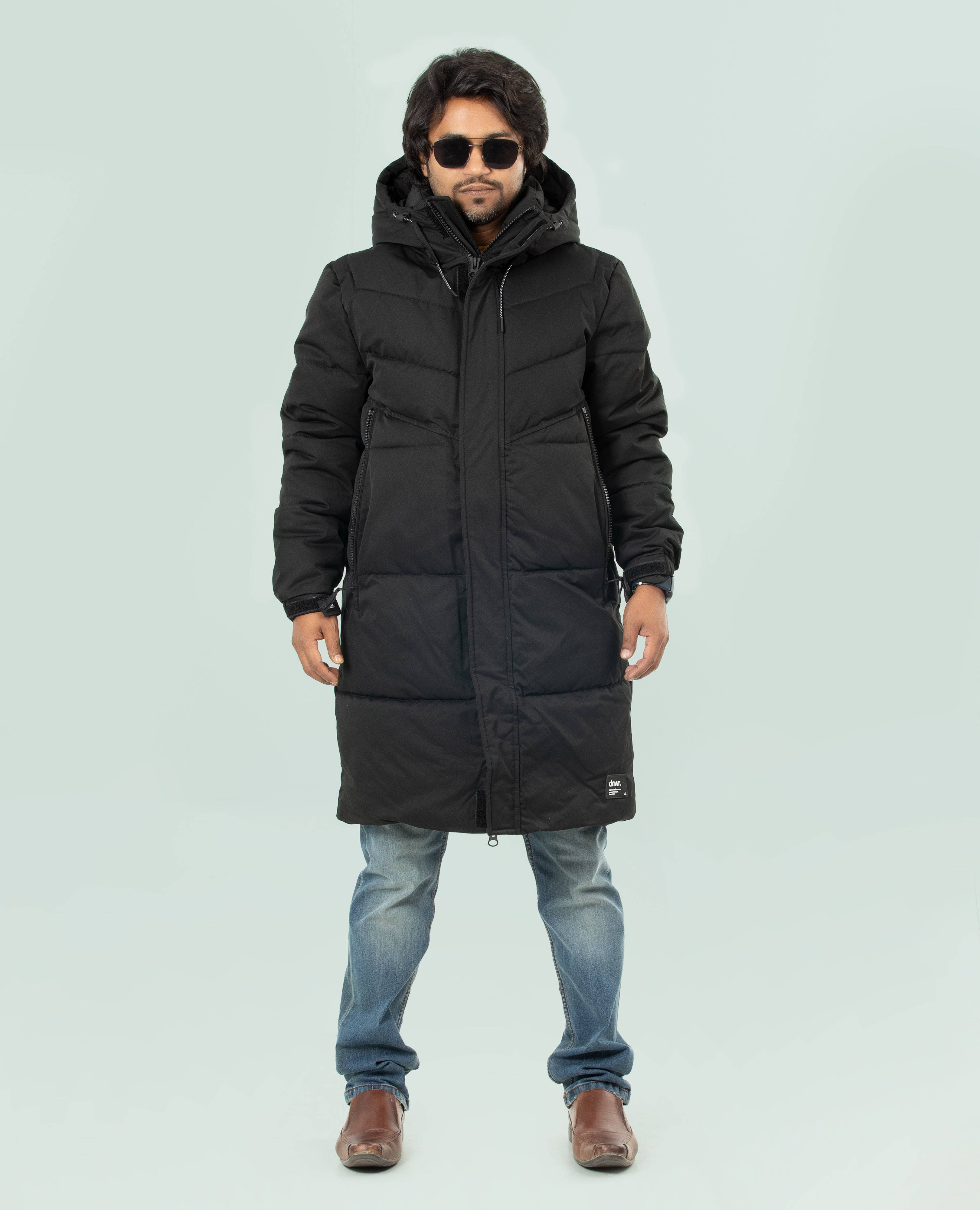 Men's Long Puffer Jacket - Finelook - FineLook