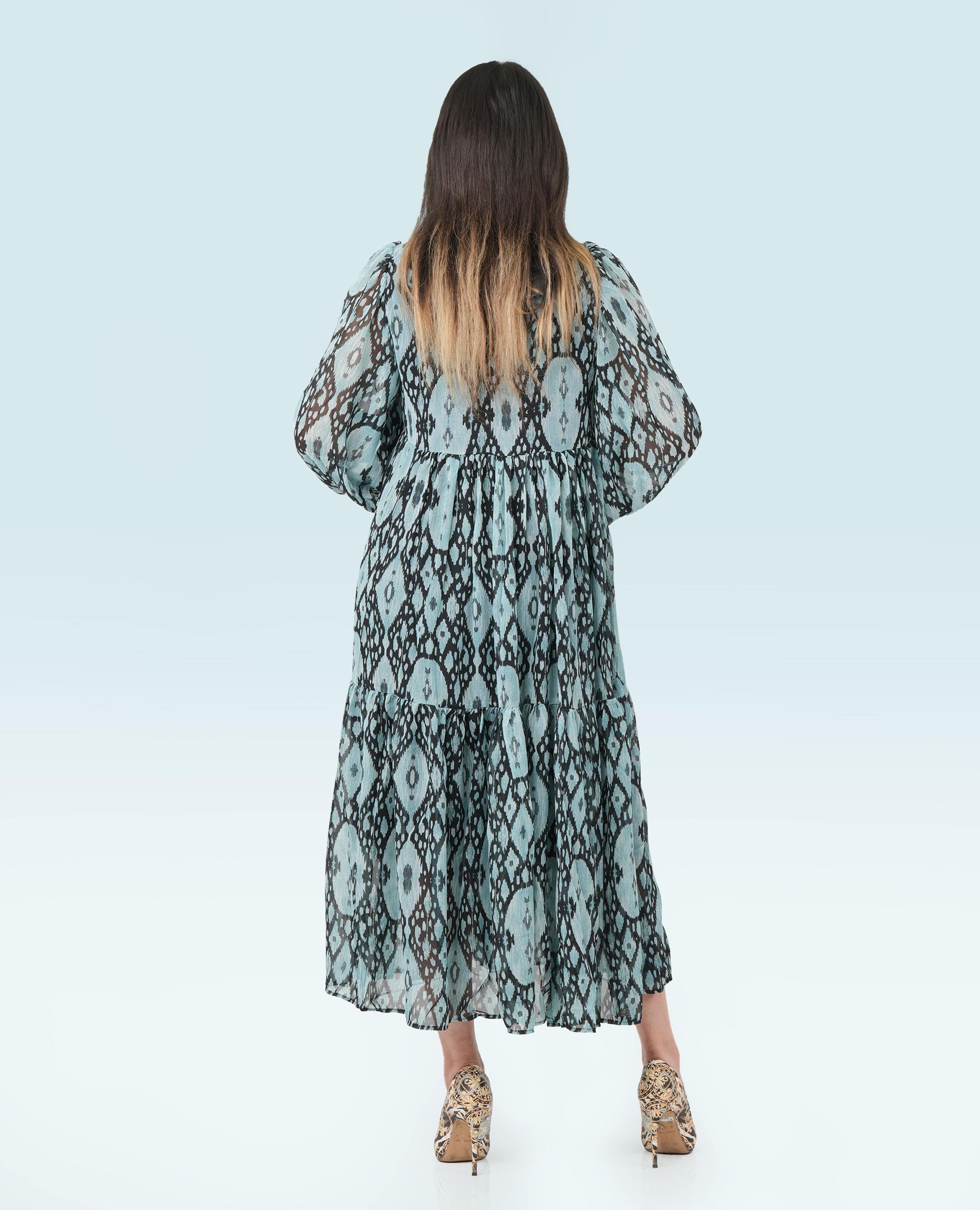 Women Long printed Dress - Finelook - FineLook