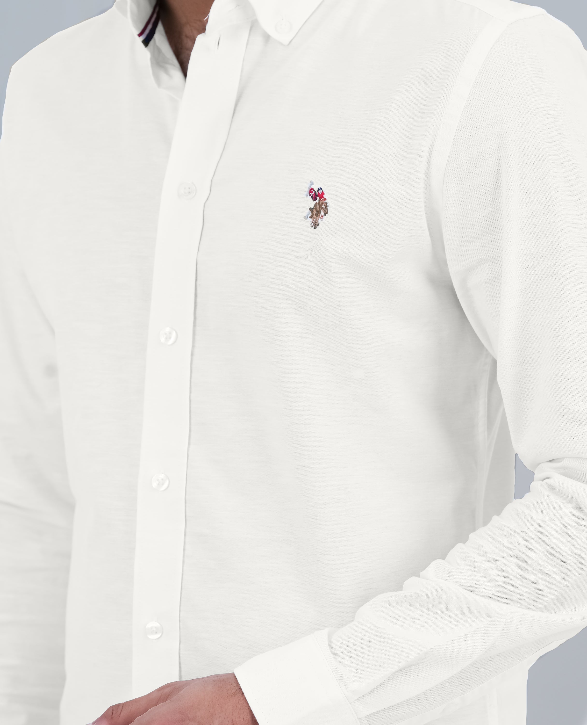 قميص رجالي بشعار US Polo Assn - مقاس كلاسيكي، قمصان رسمية