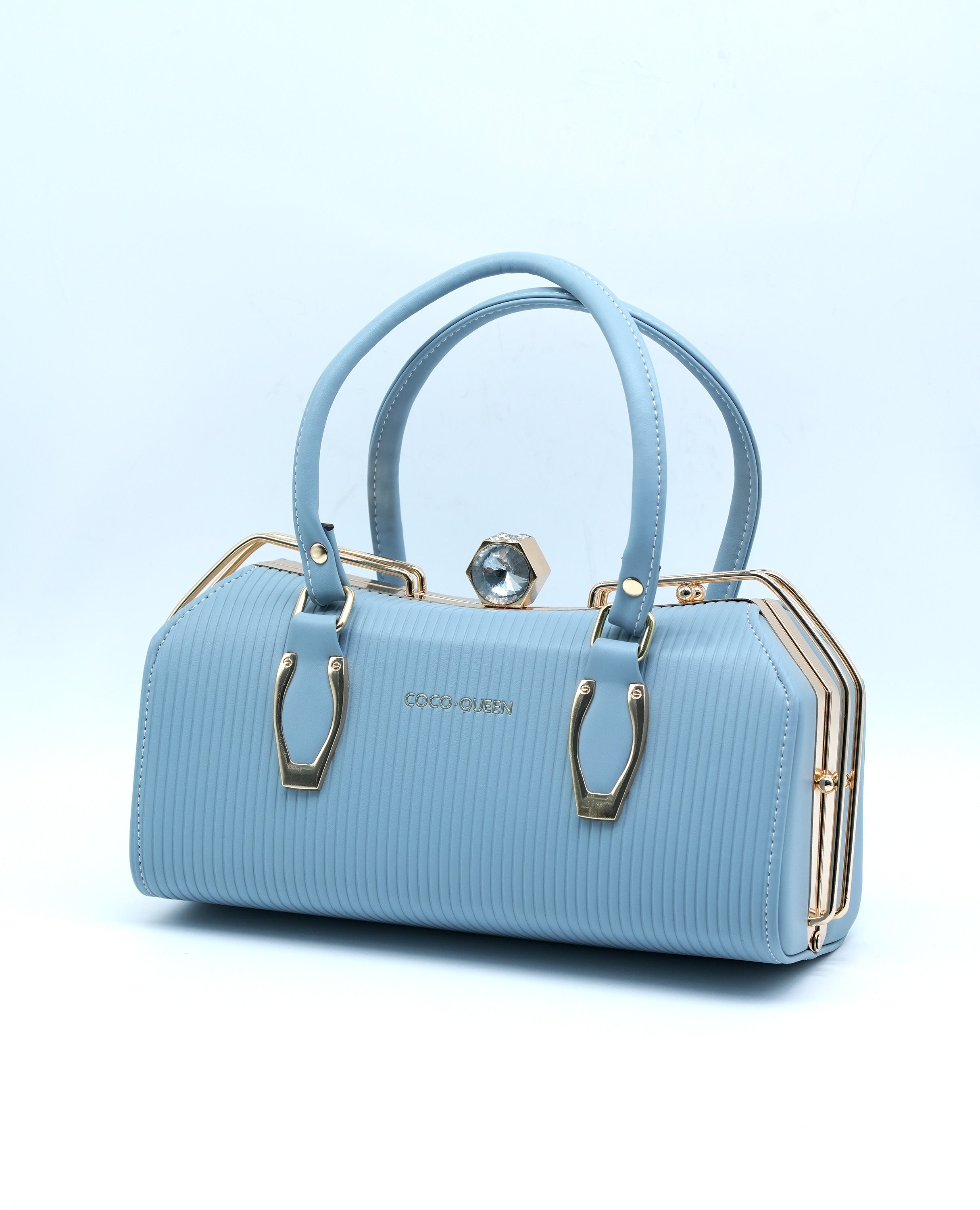Luxury Women's Sling Bag & Clutch with Crystal Lock – Elegant & Stylish