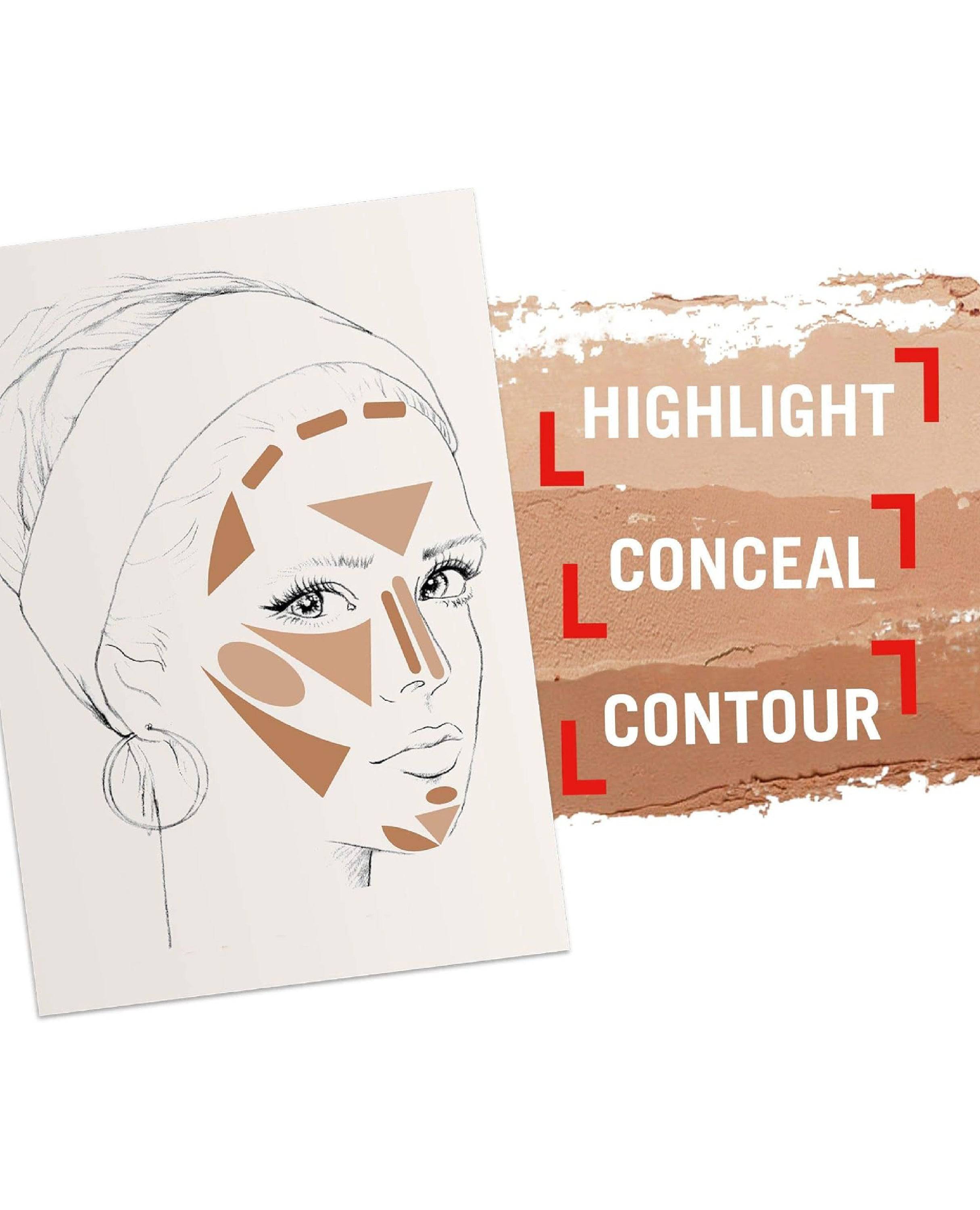 Rimmel London, Insta Conceal & Contour Palette, Shade 030, Dark - FineLook