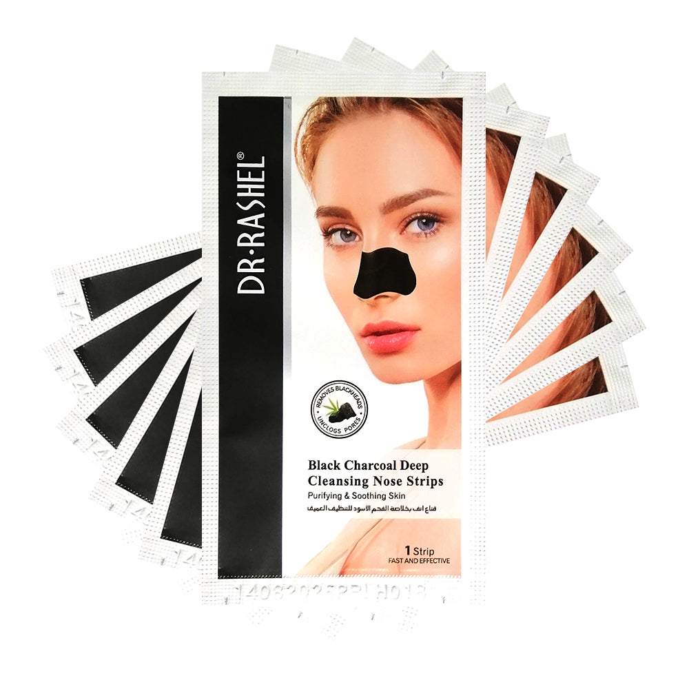 Black Charcoal Deep Cleansing Nose Strips 6 Pieces Black