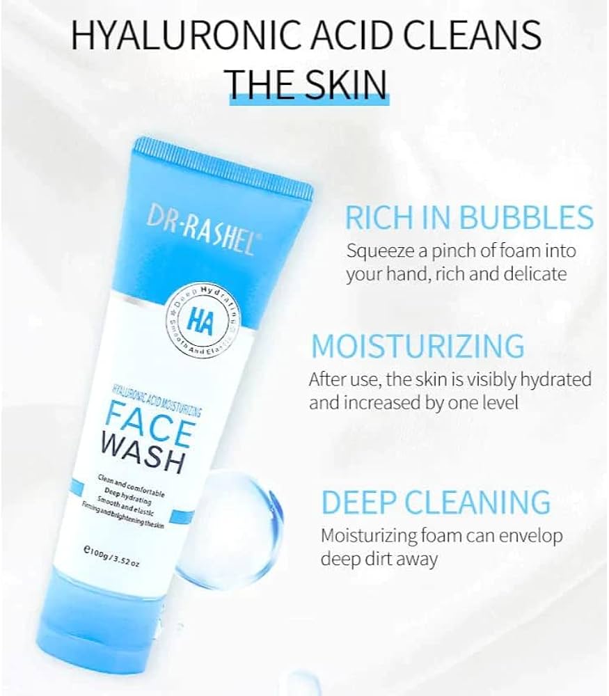 DR.RASHEL Hyaluronic acid moisturizing face wash 100G