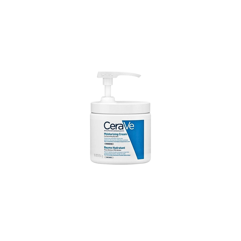 Cerave Moisturizing Cream With Pump For Dry Skin With Ceramides & Hyaluronic Acid – 454g