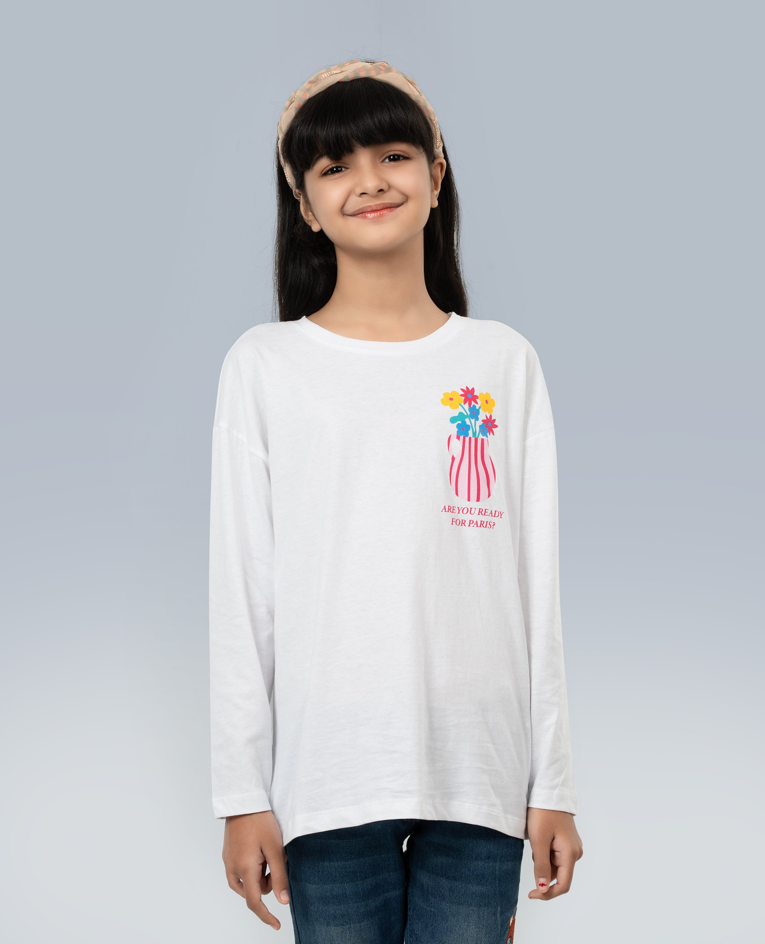 Girl’s Minimalist design Long Sleeve T-shirt - Finelook