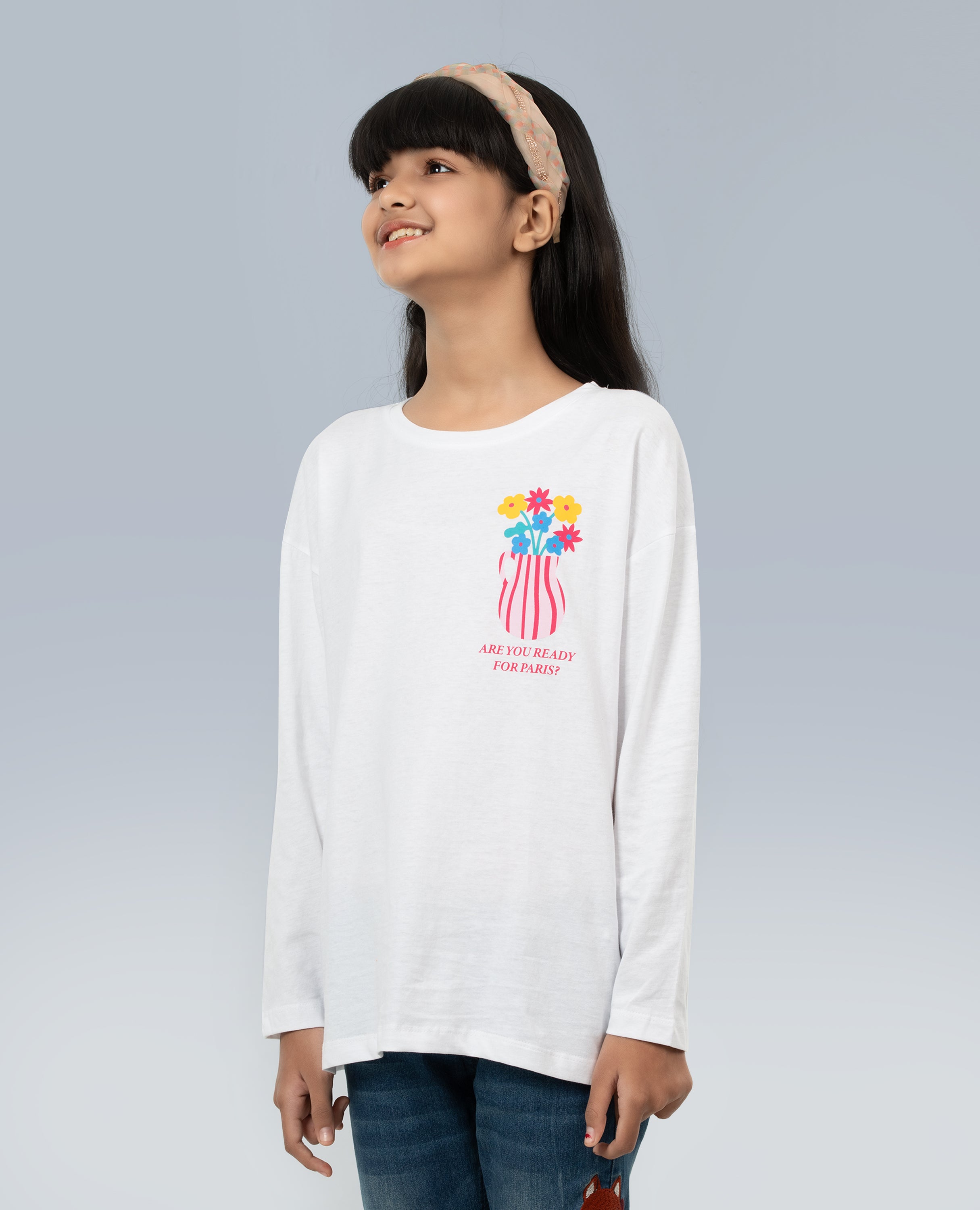 Girl’s Minimalist design Long Sleeve T-shirt - Finelook