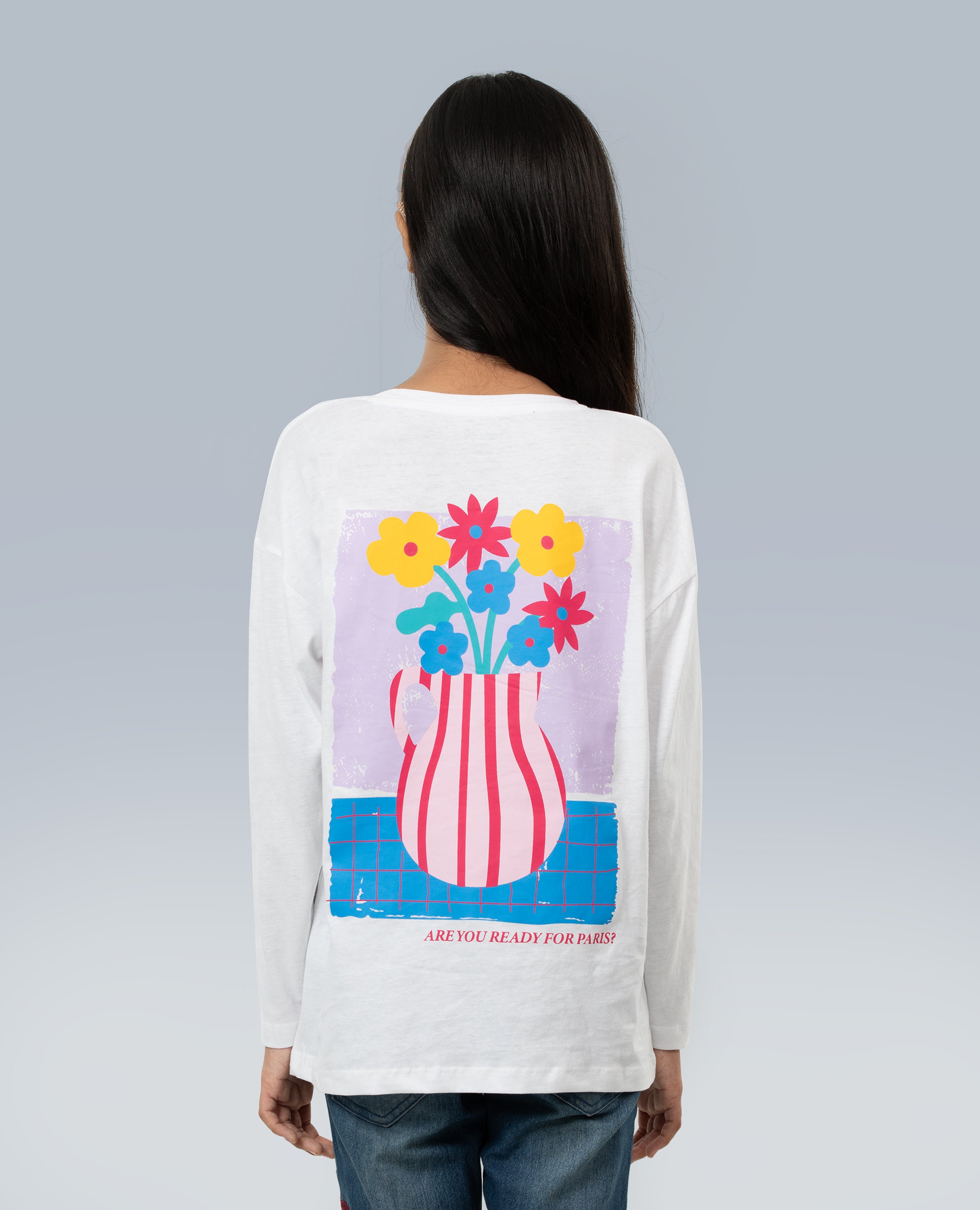 Girl’s Minimalist design Long Sleeve T-shirt - Finelook