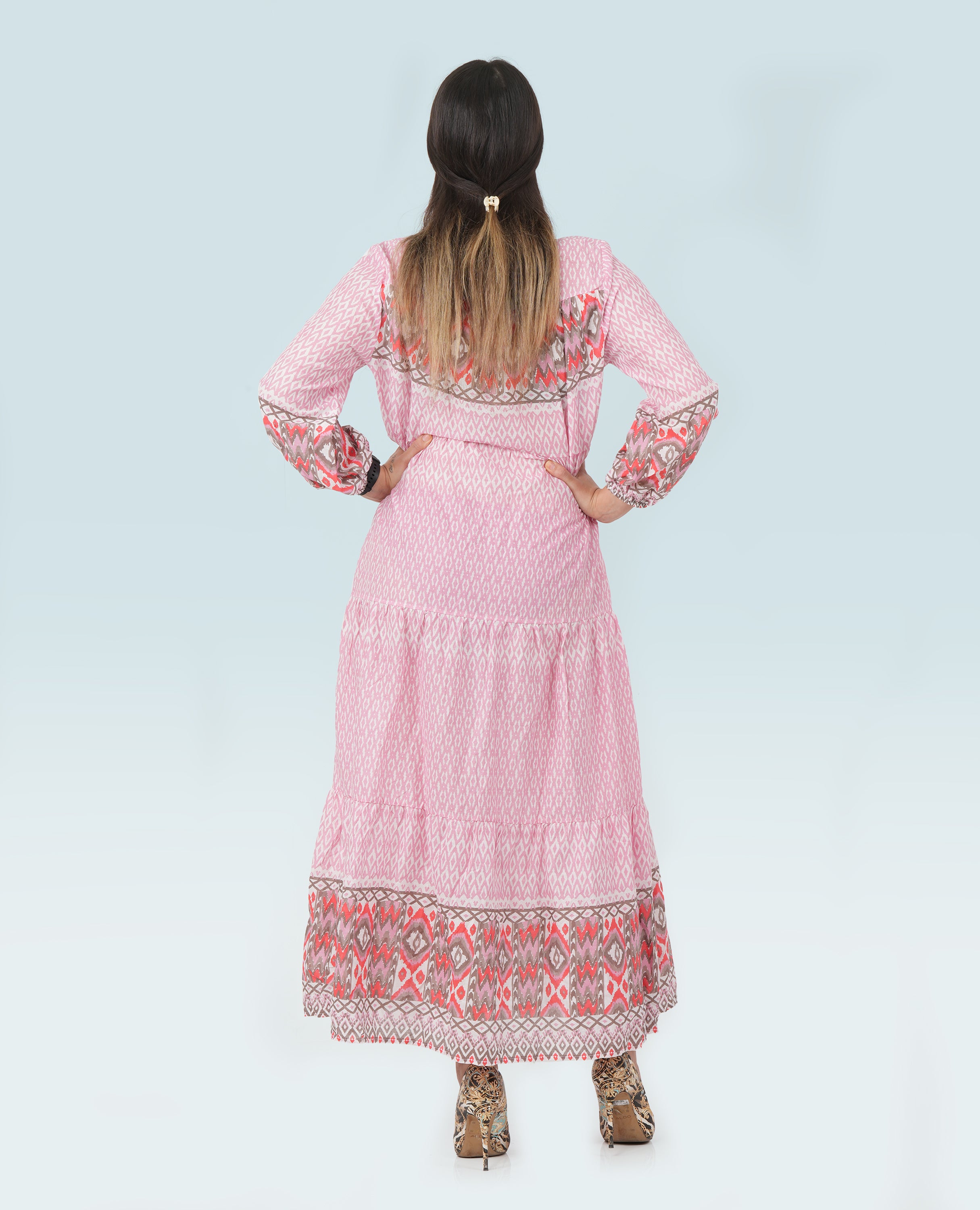 Ikat Print long Dress for Women - Finelook