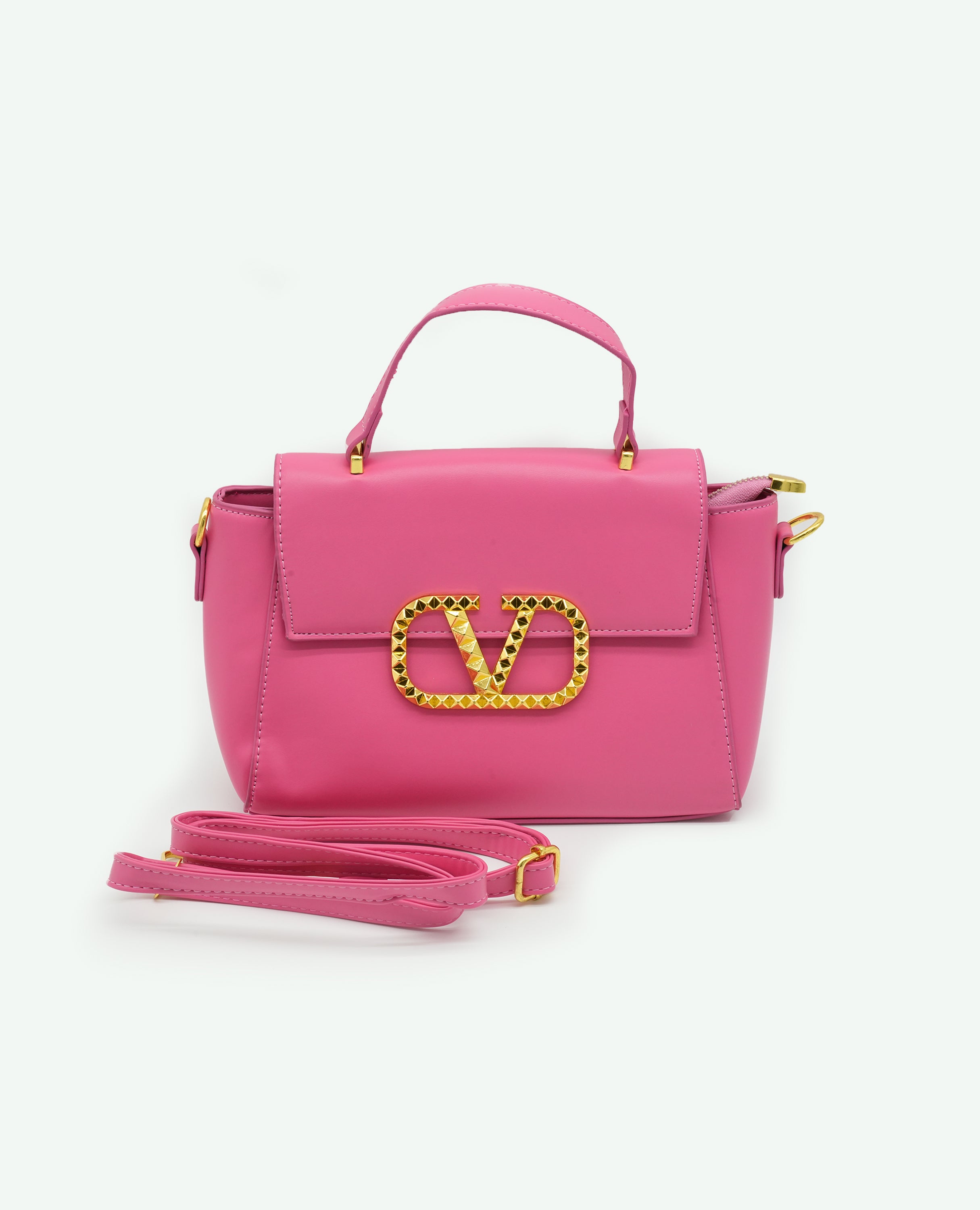 V Logo Top Handle Bag for Women - Finelook