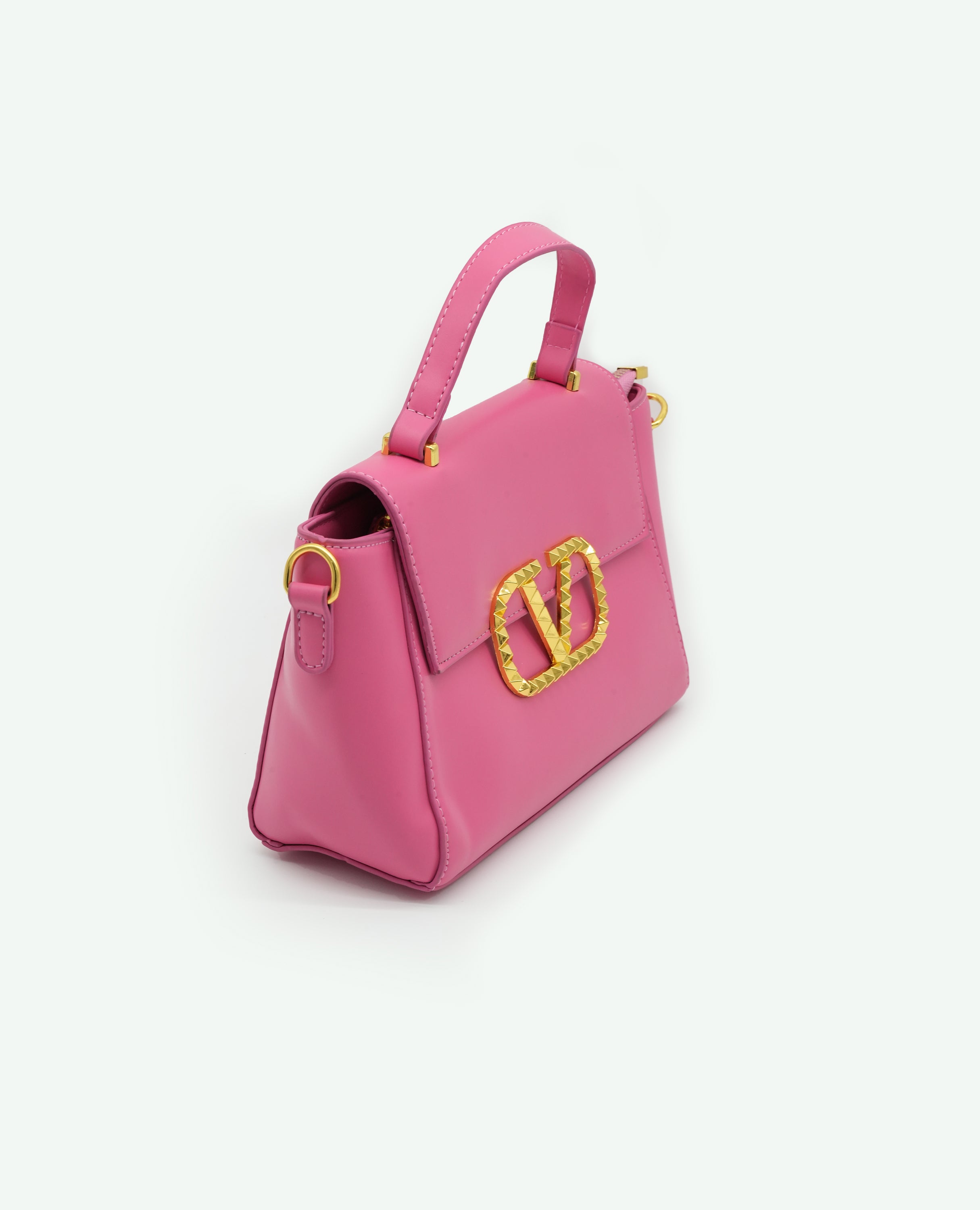 V Logo Top Handle Bag for Women - Finelook