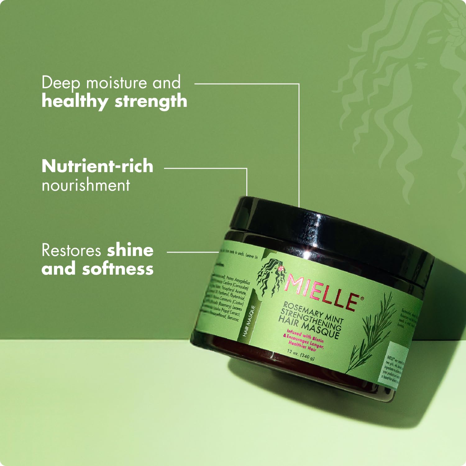 Mielle Organics Rosemary Mint Strengthening Hair Mask 340gm