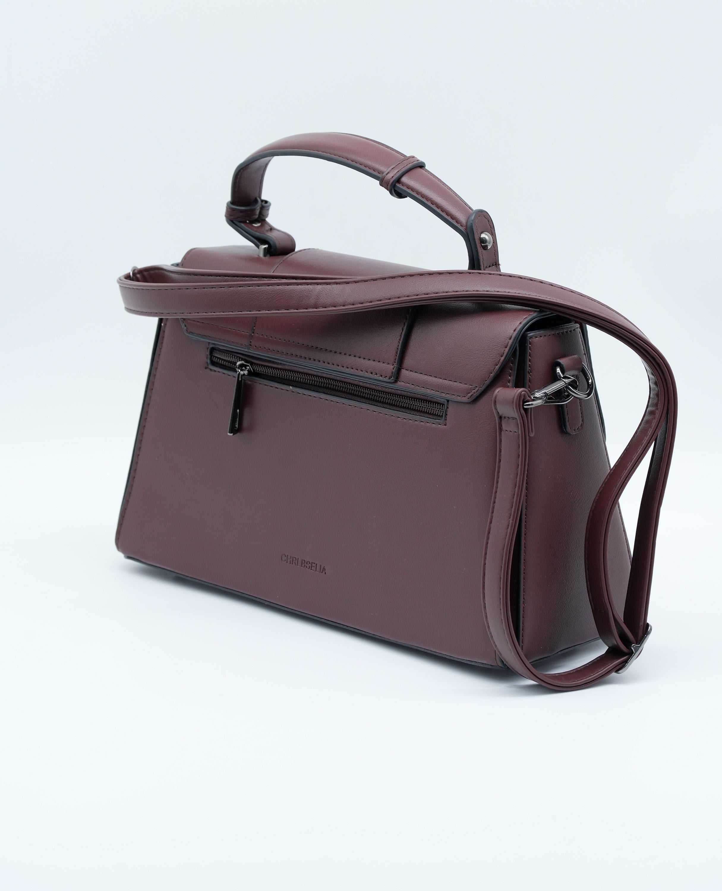 Elegant Women's Handbag with Twist Lock, Sturdy Handle, Detachable Strap & Matching Wallet.