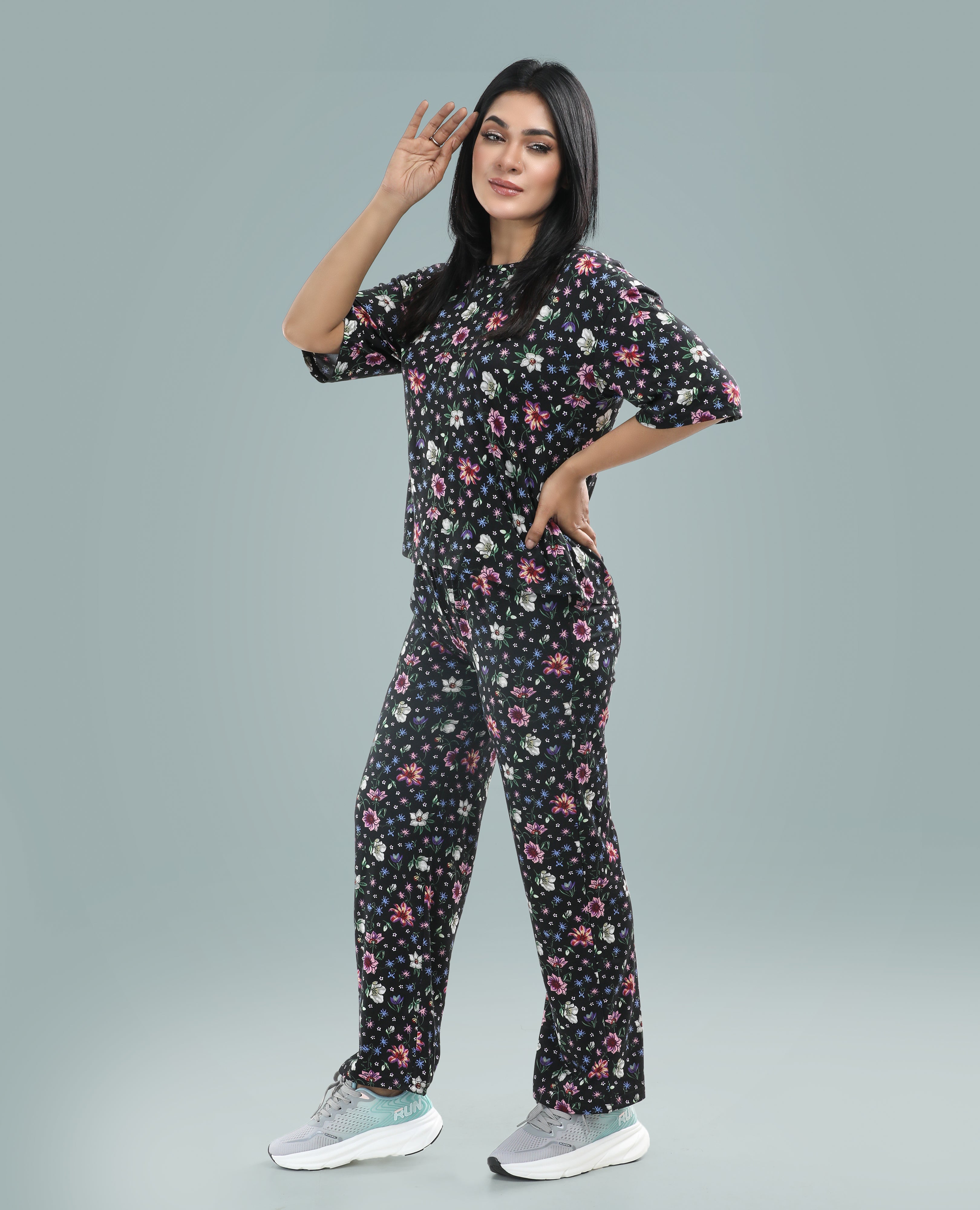 Women's Floral Set - 2-Piece Pajama Set | Casual Wear
