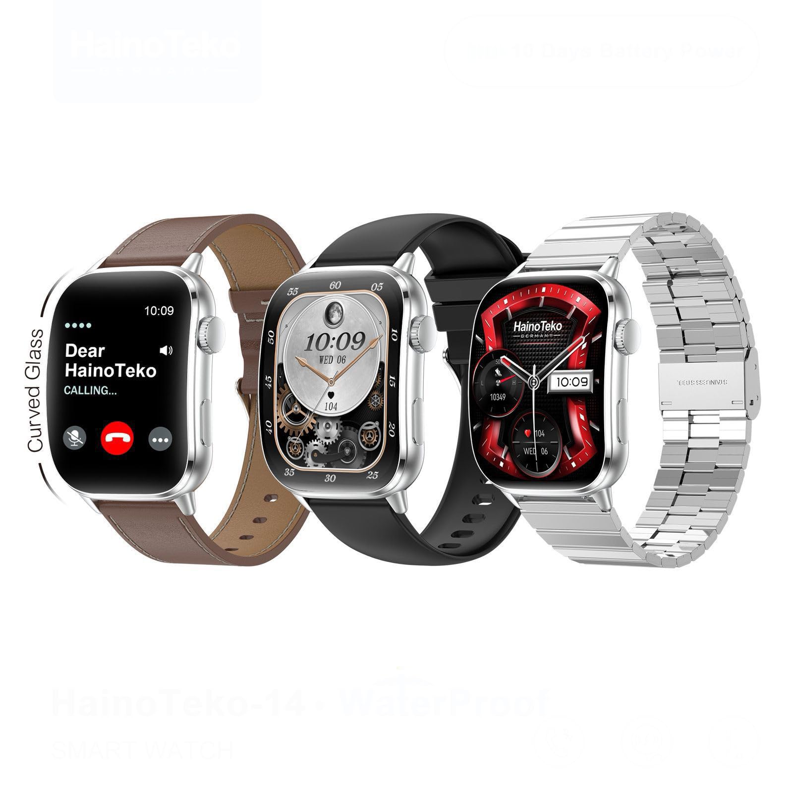 ساعة HainoTeko-14 الذكية الألمانية بثلاثة أحزمة