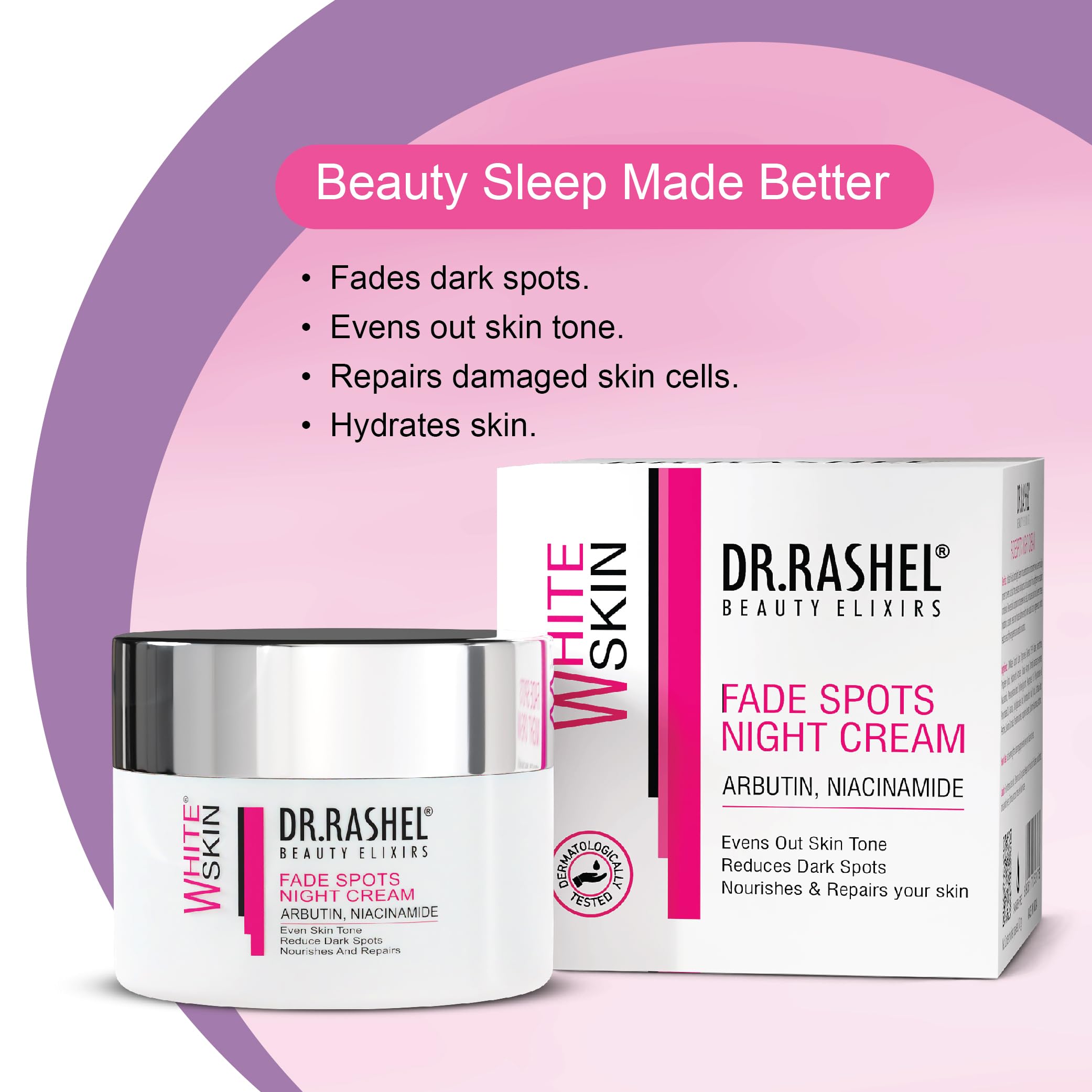 DR.RASHEL White Skin Face Night Cream For Women and Men (50 g)