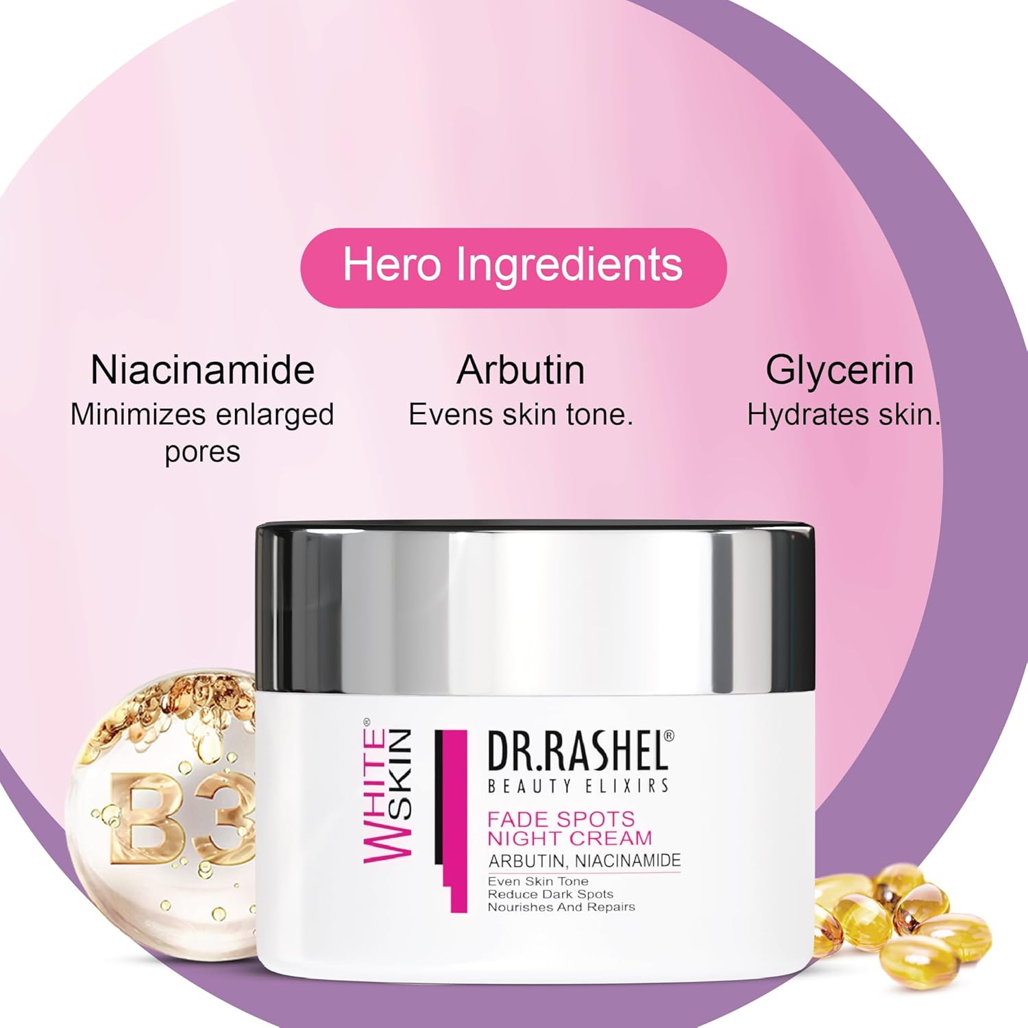 DR.RASHEL White Skin Face Night Cream For Women and Men (50 g)