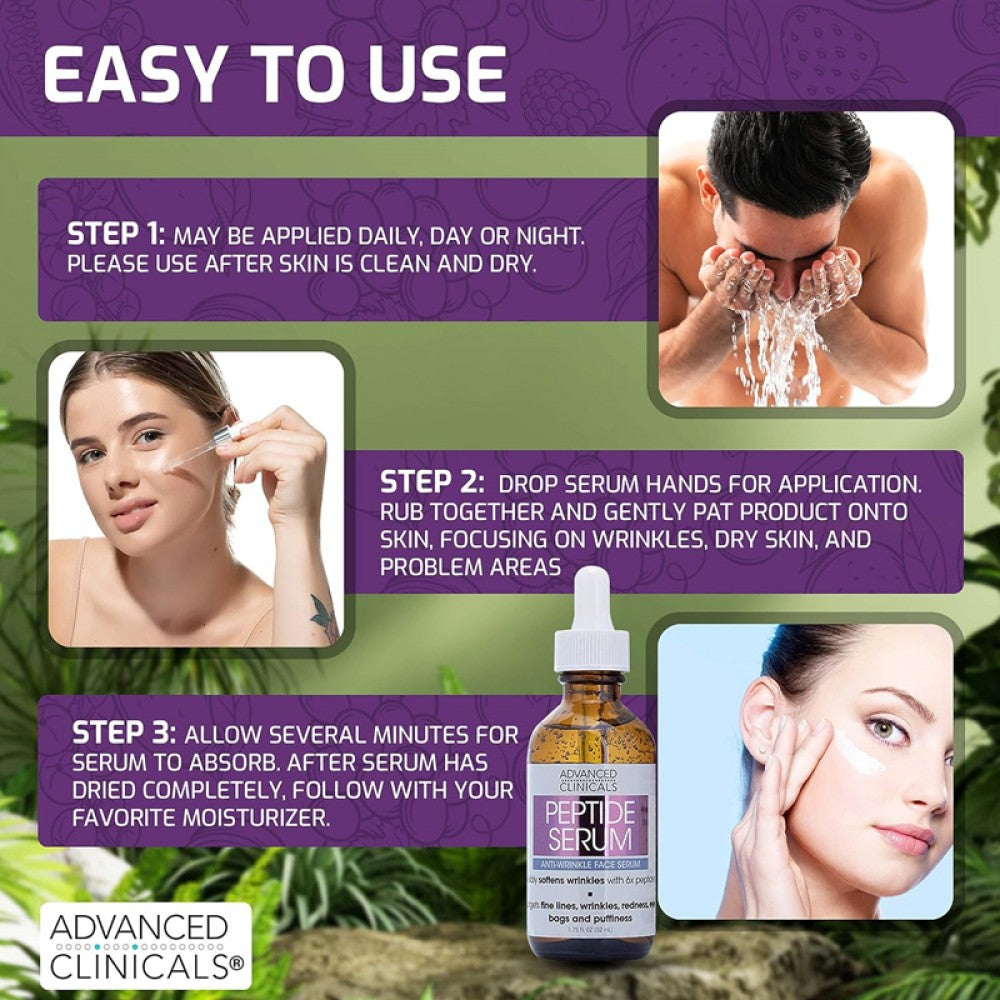 Advanced Clinicals Peptide Anti-Wrinkle Face Serum - 52 ml