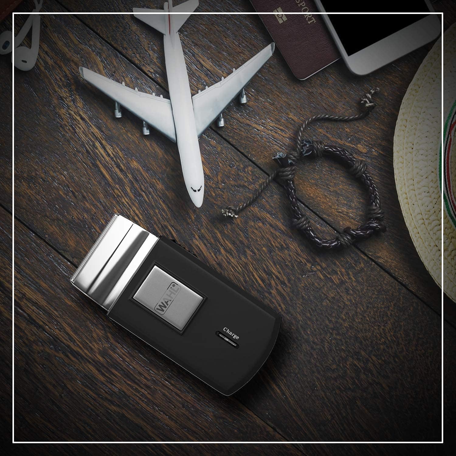 WAHL Travel Shaver Rechargeable Electric Shaver for Men Travel Size
