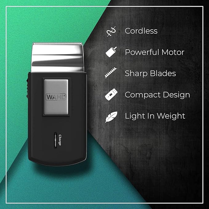 WAHL Travel Shaver Rechargeable Electric Shaver for Men Travel Size