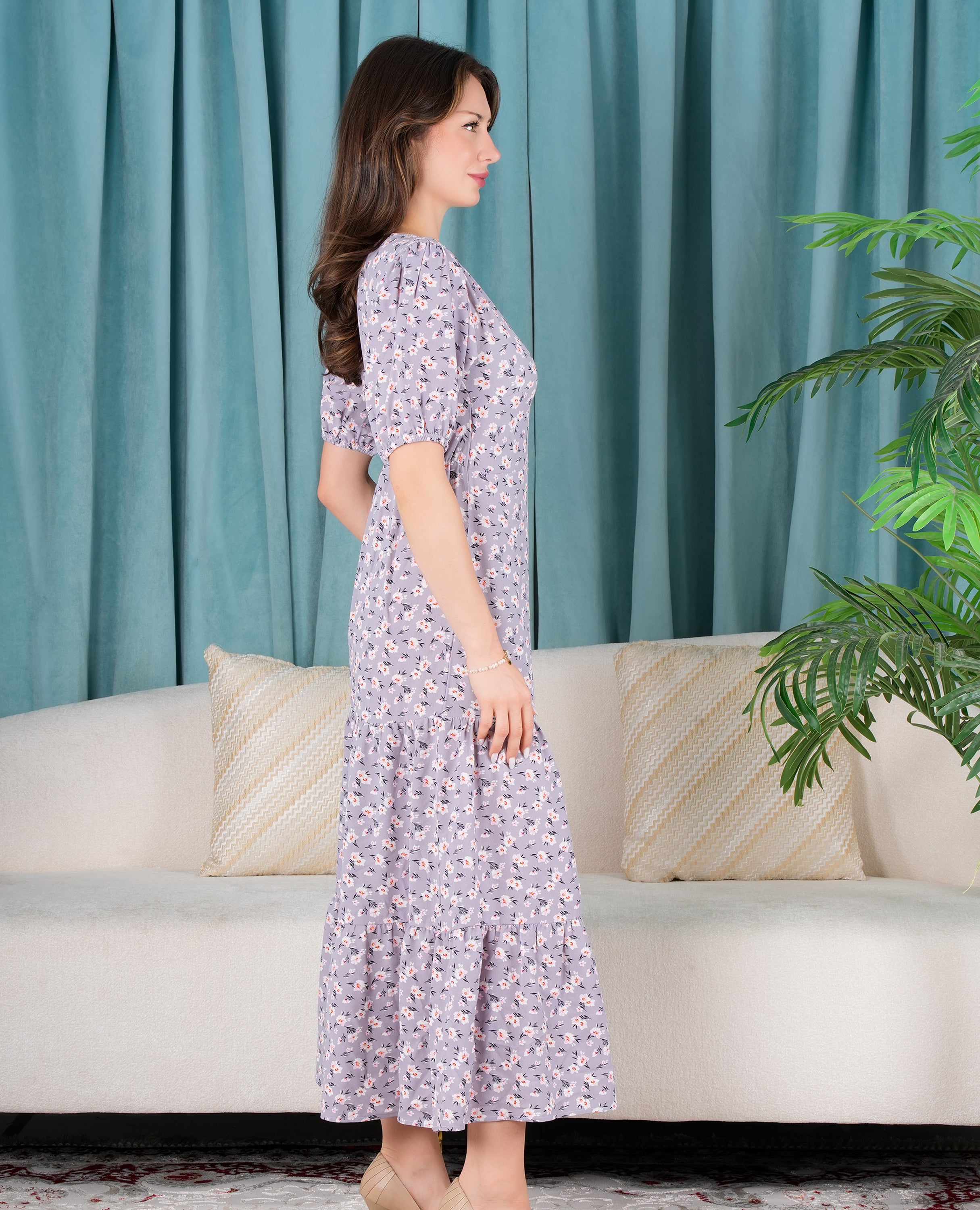Lavender Floral Summer Dress Lavender Floral Summer Dress