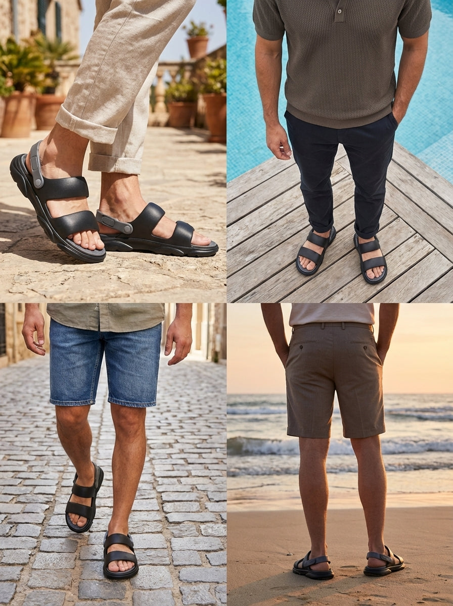 Men’s Comfortable Outdoor Sandals – Lightweight Anti-Slip Casual Summer Sandals