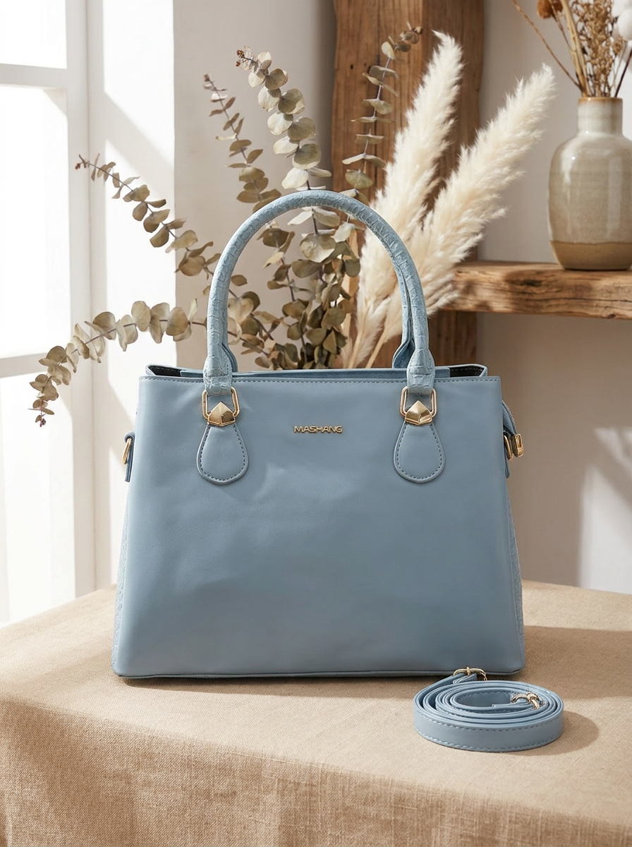 Women's Elegant Top Handle Satchel Bag - Multi-Compartment Crossbody Handbag