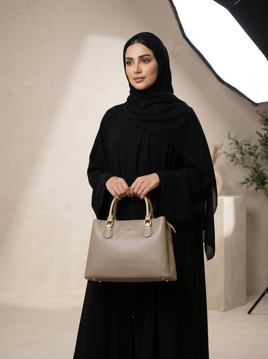 Women's Elegant Top Handle Satchel Bag - Multi-Compartment Crossbody Handbag