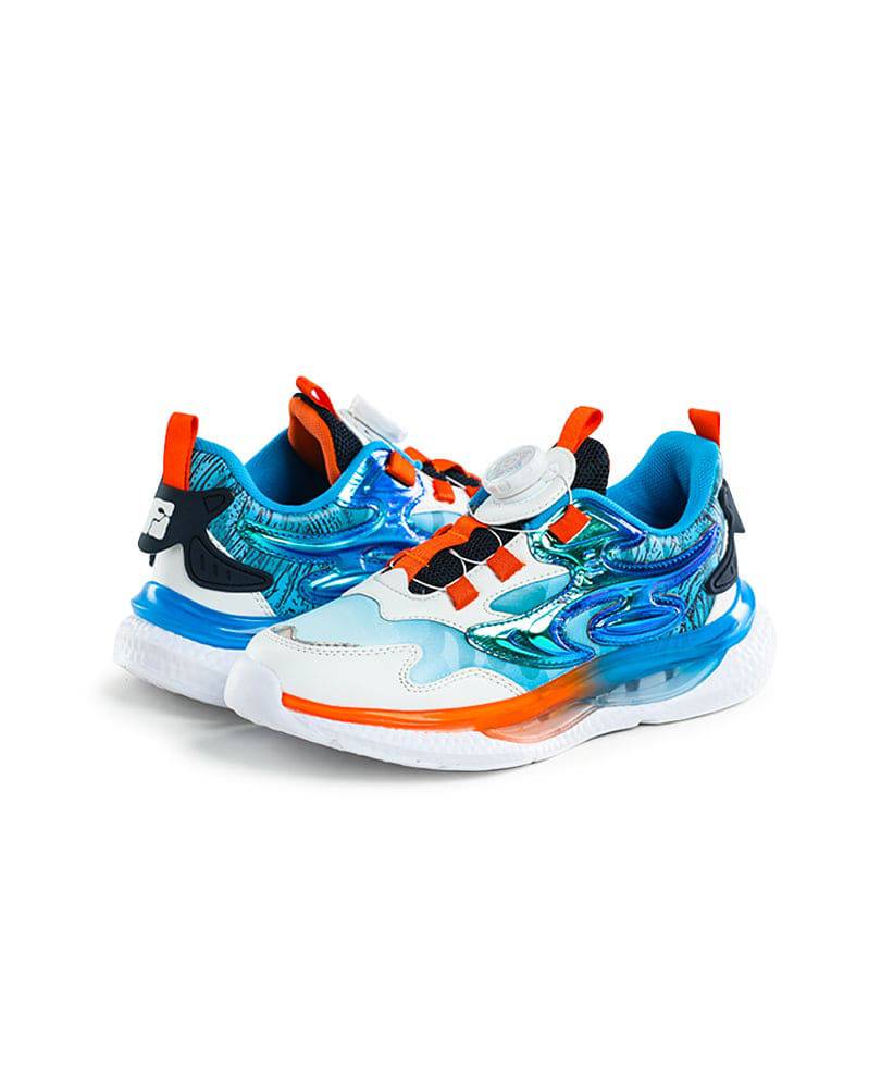 Boys Stylish design Shoes for kids Finelook  Blue color front and side picture