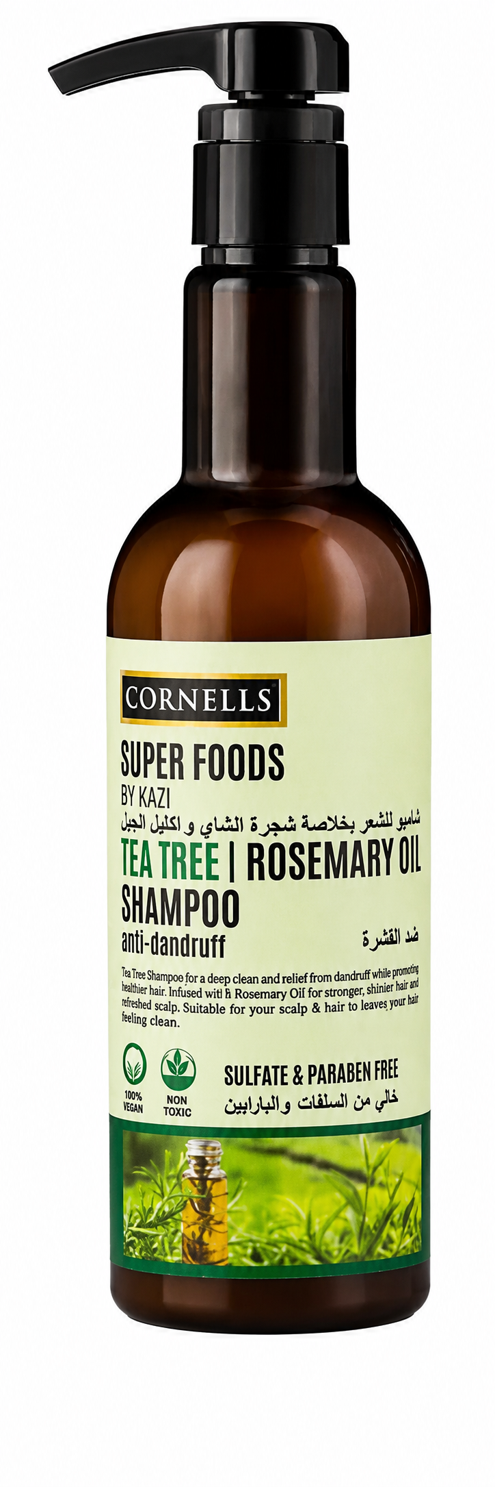 Cornells Super Foods Tea Tree & Rosemary Oil Shampoo – Anti Dandruff