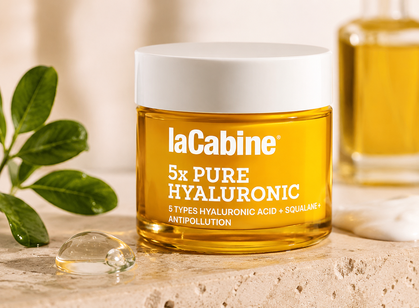 LaCabine 5x Pure Hyaluronic Cream 50ml – Deep Hydration Face Cream with Squalane & Anti-Pollution Care
