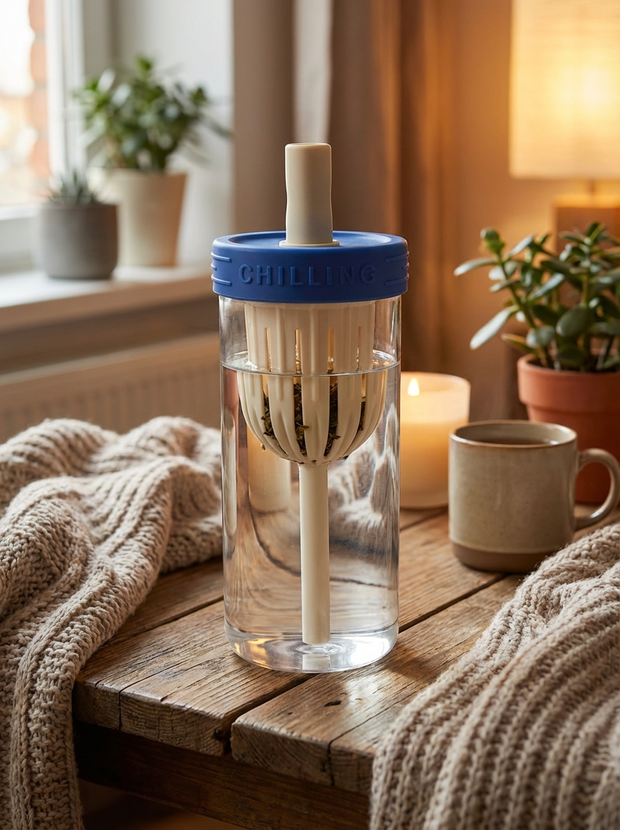 Glass Tumbler with Silicone Lid & Straw – Citrus Infuser Cup, Leakproof Iced Drink Bottle