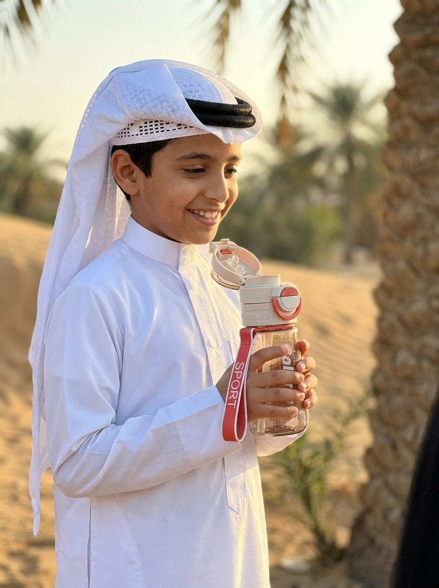 Water Bottle with Straw & Strap - 500 ml | Leakproof Portable Bottle – Fine Look