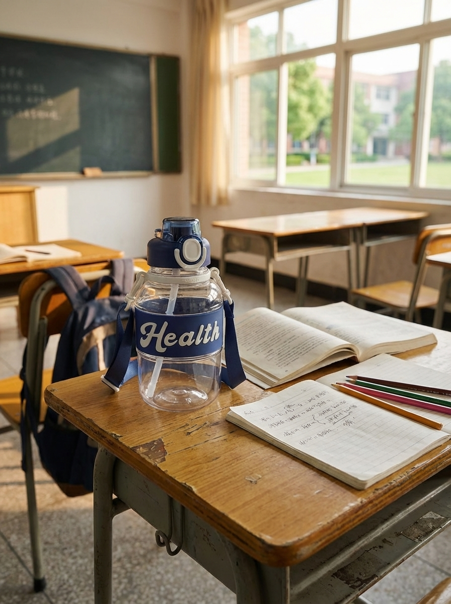Large Water Bottle with Straw & Strap | Leakproof Sports Bottle – Fine Look