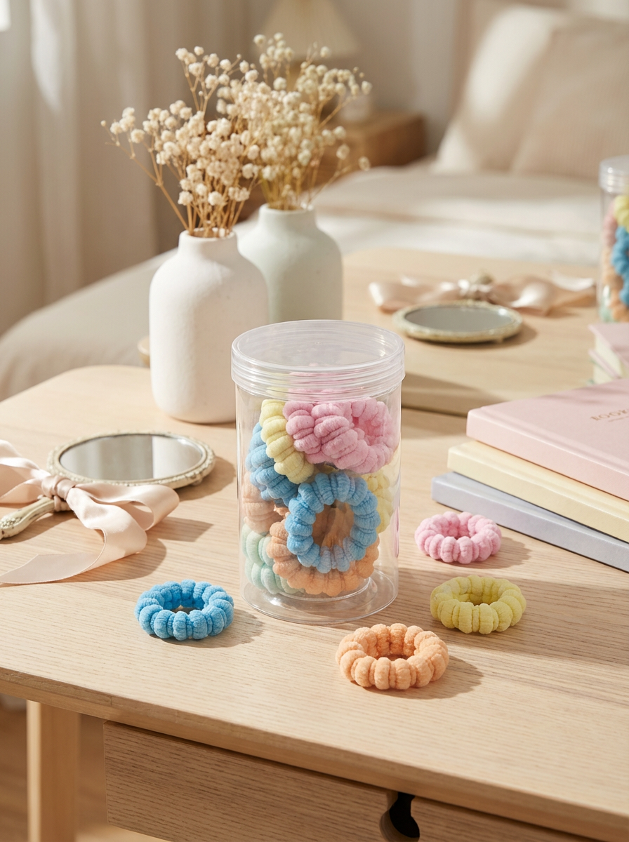 Hair Scrunchies Set – Soft Elastic Hair Ties for All-Day Hold