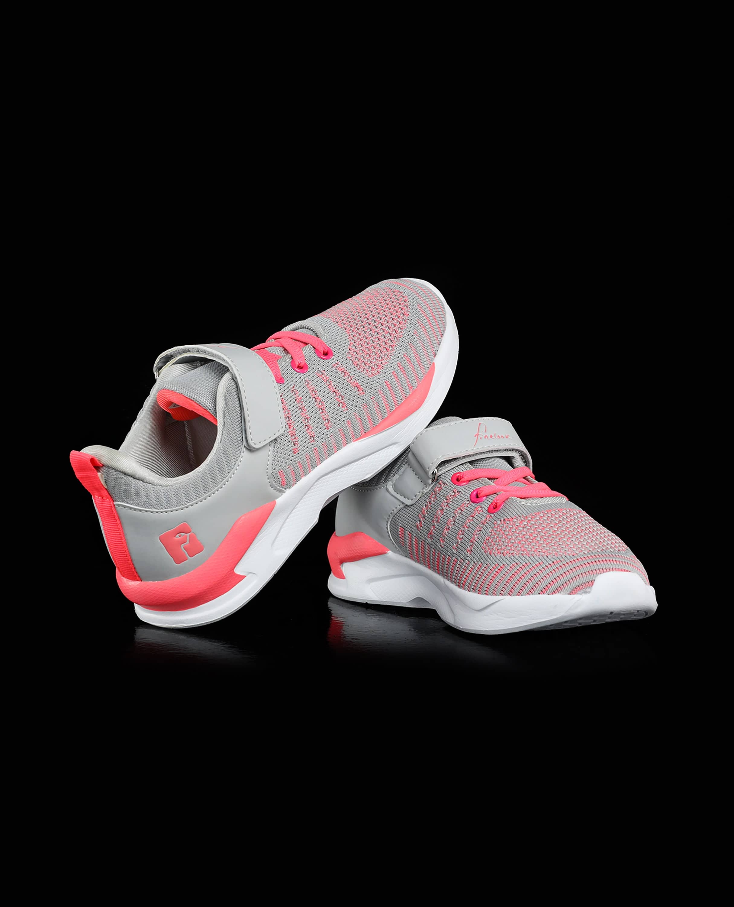 Comforfable Kids Sneakers Finelook Dark Pink color- Breathable and Stylish front side picture