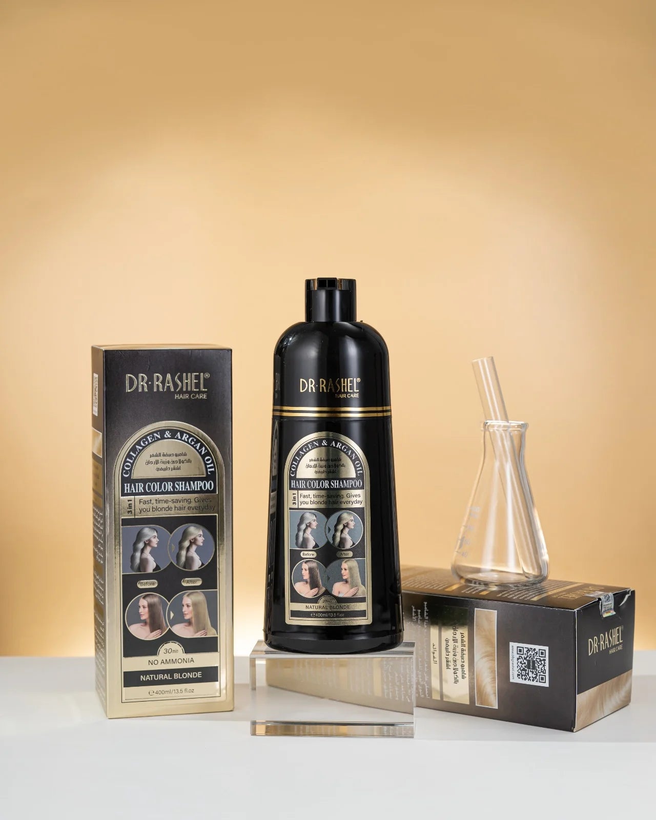 DR.RASHEL Collagen & Argan Oil Hair Color Shampoo - 400ml